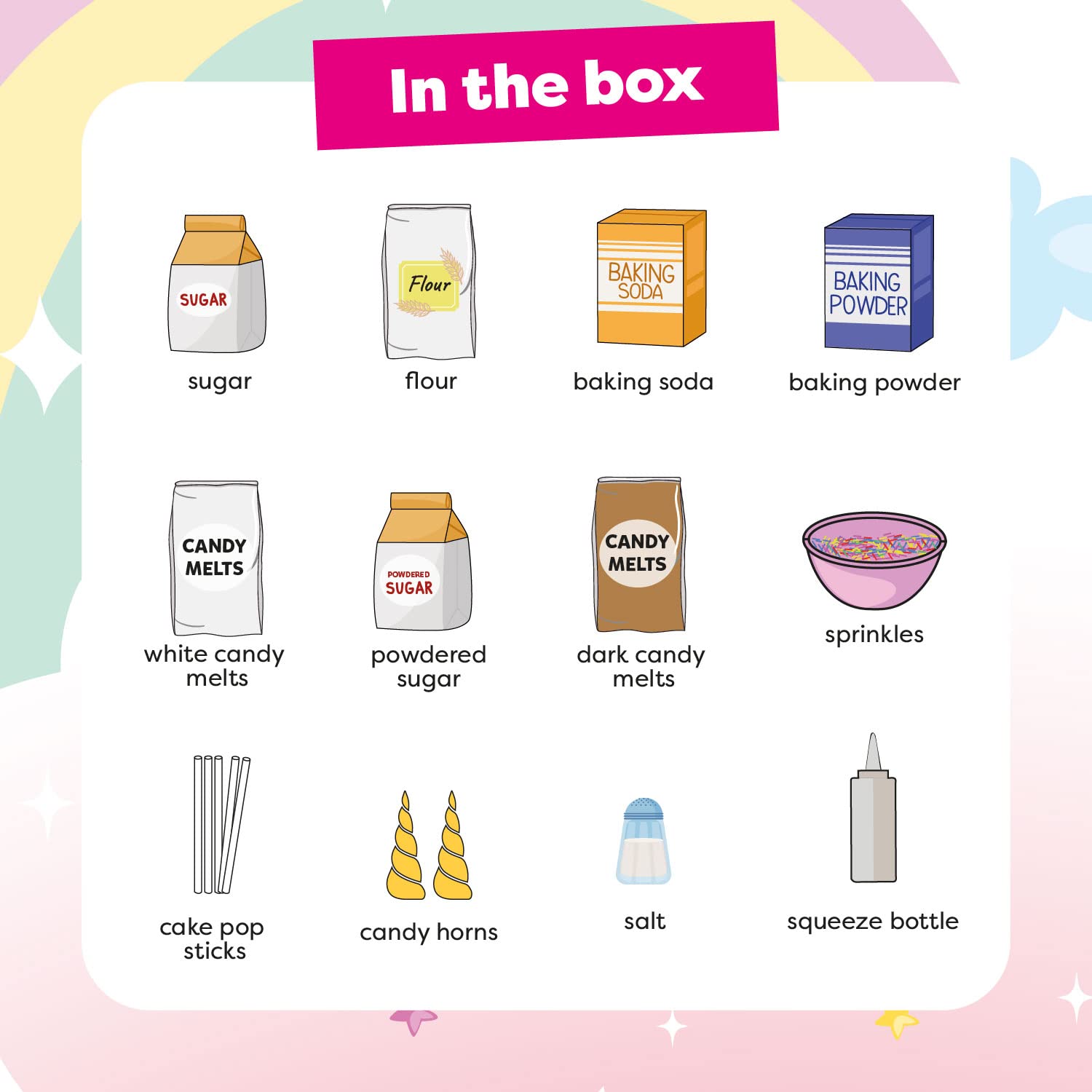 Unicorn Cake Pop Kit DIY Baking Set for Kids - Pre-Measured Ingredients, Fun Unicorn Birthday Party Activity for Girls & Boys Ages 4-12 - Perfect Gift for Birthday Parties, Playdates & Creative Baking at Home