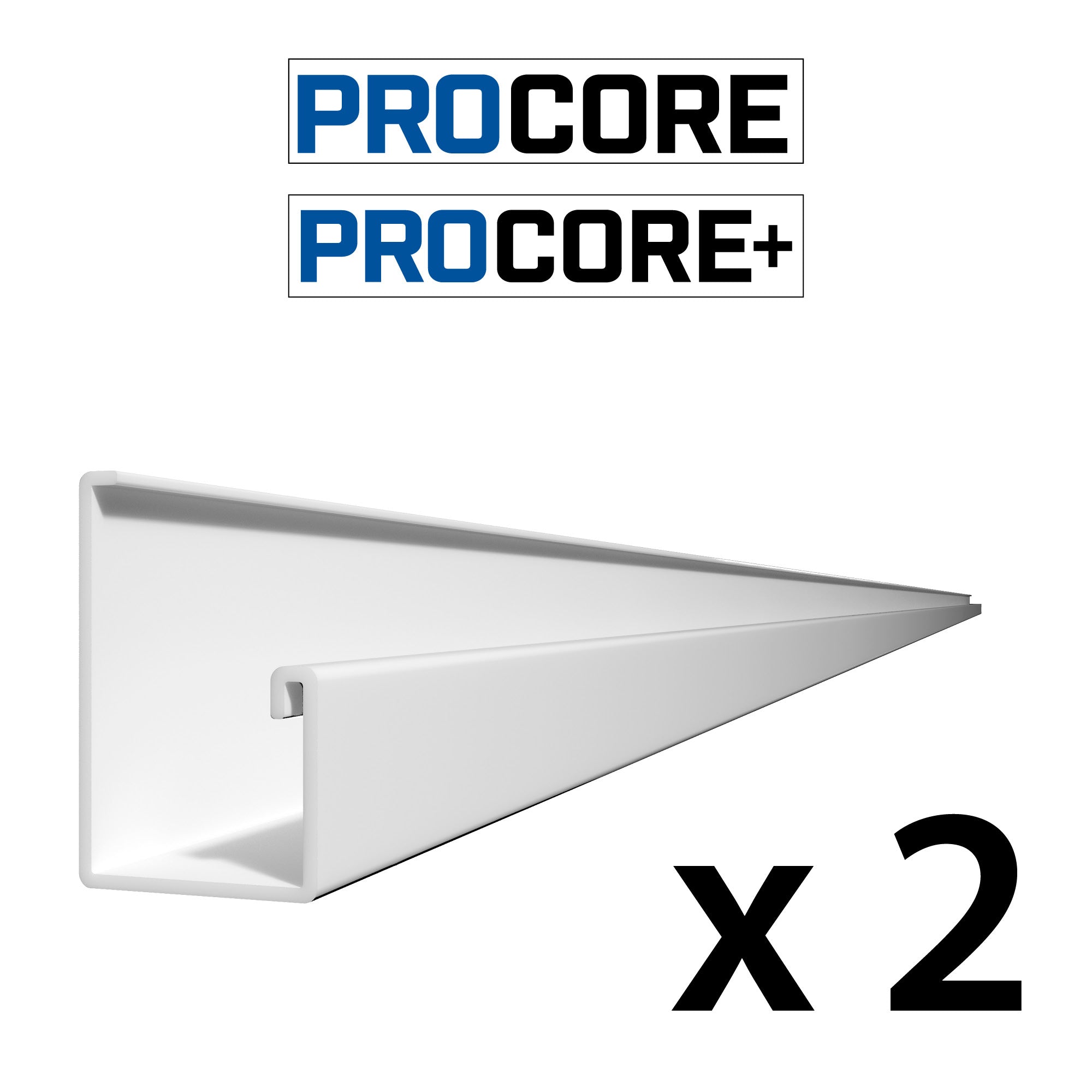 8 ft. PROCORE+ PVC Starter Trim Pack - Durable & Flexible for Seamless Flooring Installation - Perfect for Home, Office & Commercial Spaces