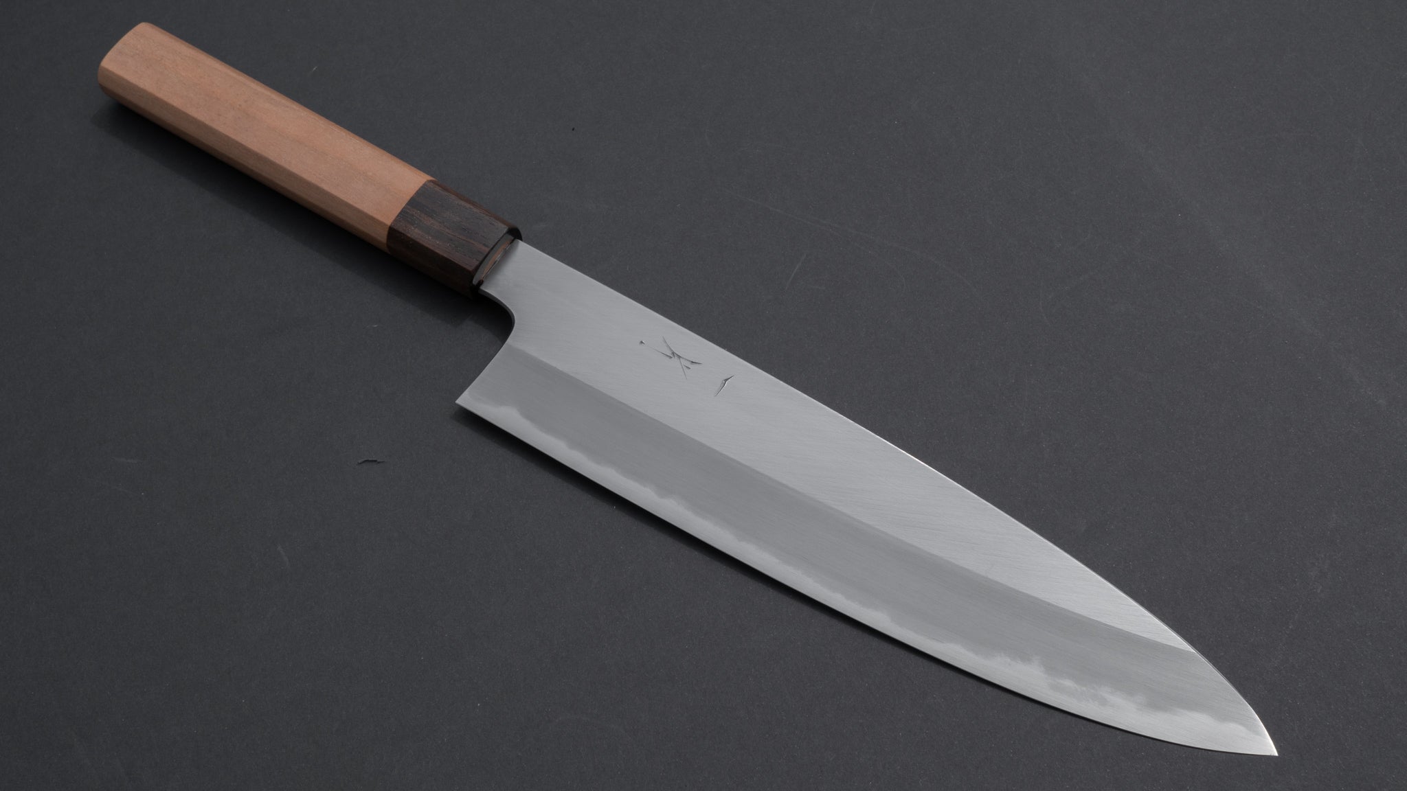 Hitohira Togashi White #1 Migaki Gyuto 240mm Japanese Chef Knife - Premium Cherry Wood Handle - Professional Kitchen Tool for Sushi, Meat & Vegetable Cutting