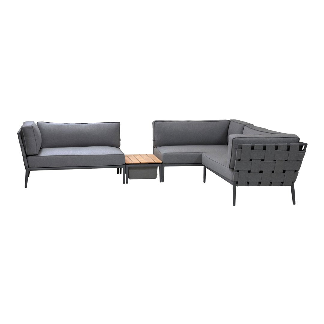 Conic Outdoor Box Table - Durable Patio Side Table for Garden, Pool, Deck & Balcony - Perfect for Drinks, Books & Decor