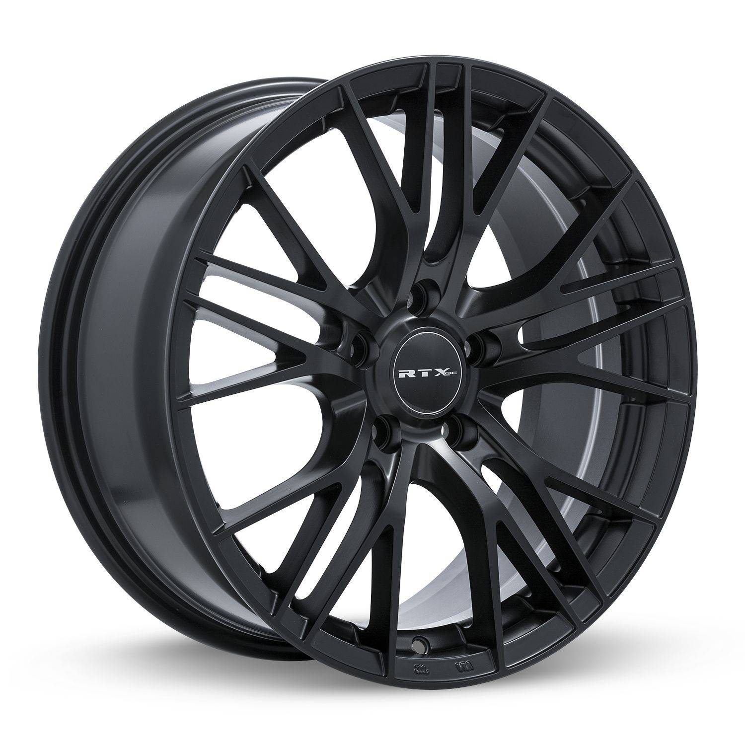 RTX Vertex Alloy Wheel Rim 17x7.5 Inch - Matte Black Finish, 5x120 Bolt Pattern, 35 Offset, 72.6 Center Bore (Center Caps Included) - Perfect for Custom Car Builds & Truck Upgrades
