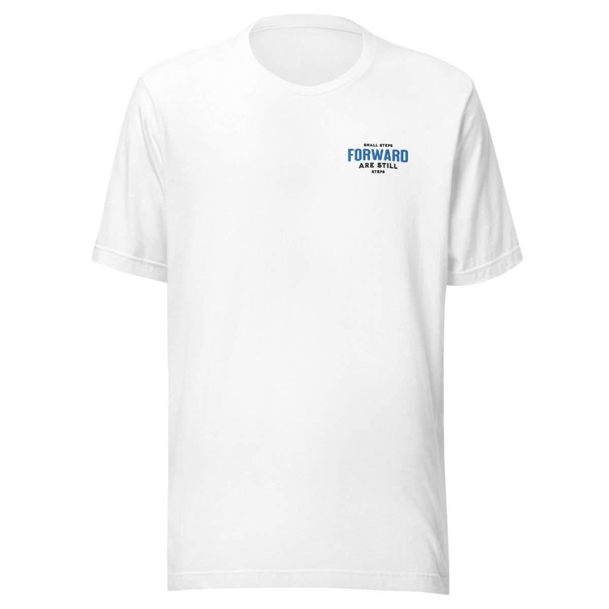 Inspirational Sobriety Journey Embroidered T-Shirt - Celebrate Recovery & Small Steps Forward - Perfect for AA Meetings, Sober Events & Personal Motivation