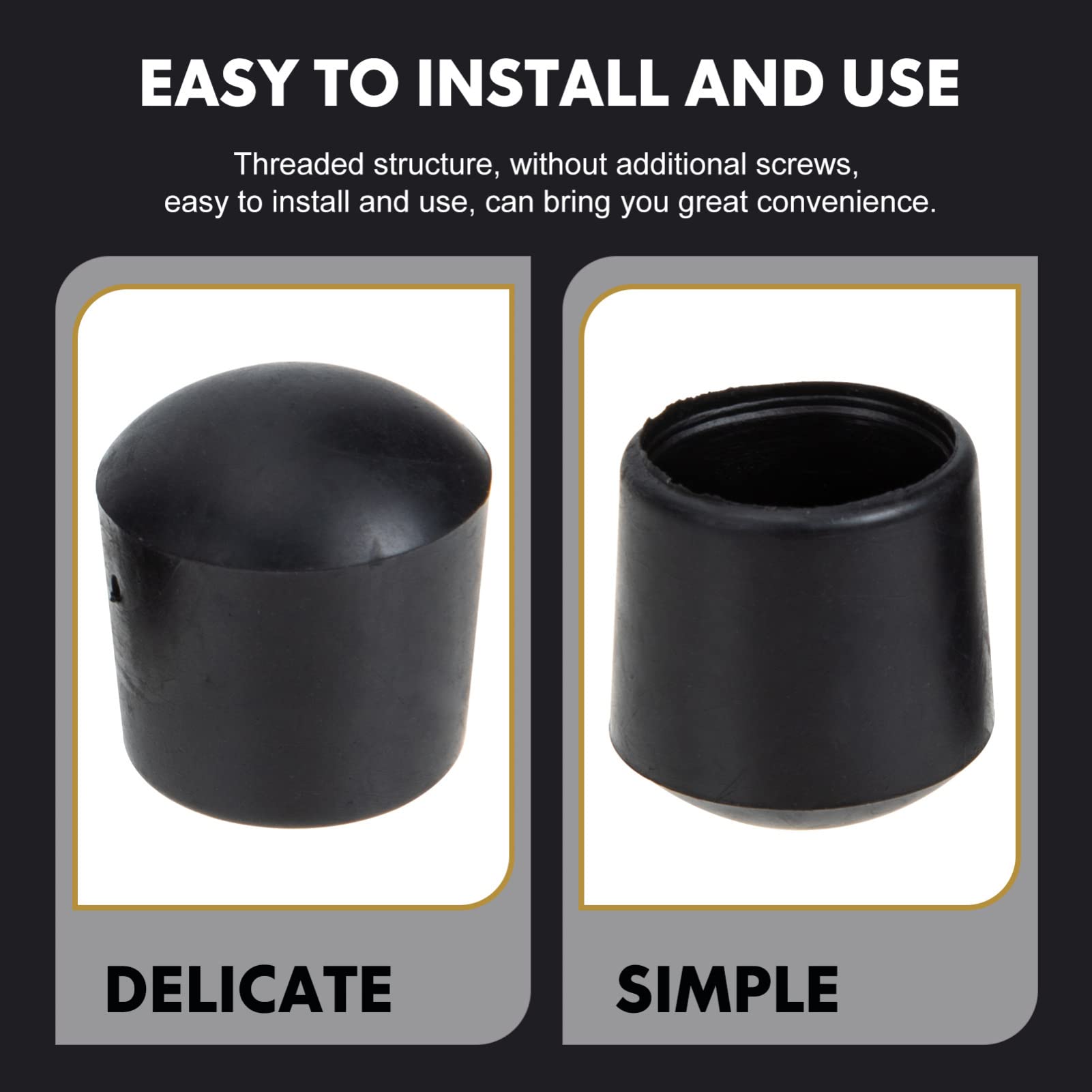 BESPORTBLE 16-Piece Soccer Rod Accessories Set - Replacement Foosball Post Covers, Rubber Caps & Plugs for Table Football Machines | Universal Fit for Iron Foosball Poles | Safety Black End Caps - Perfect for Home Game Rooms, Bars & Arcades