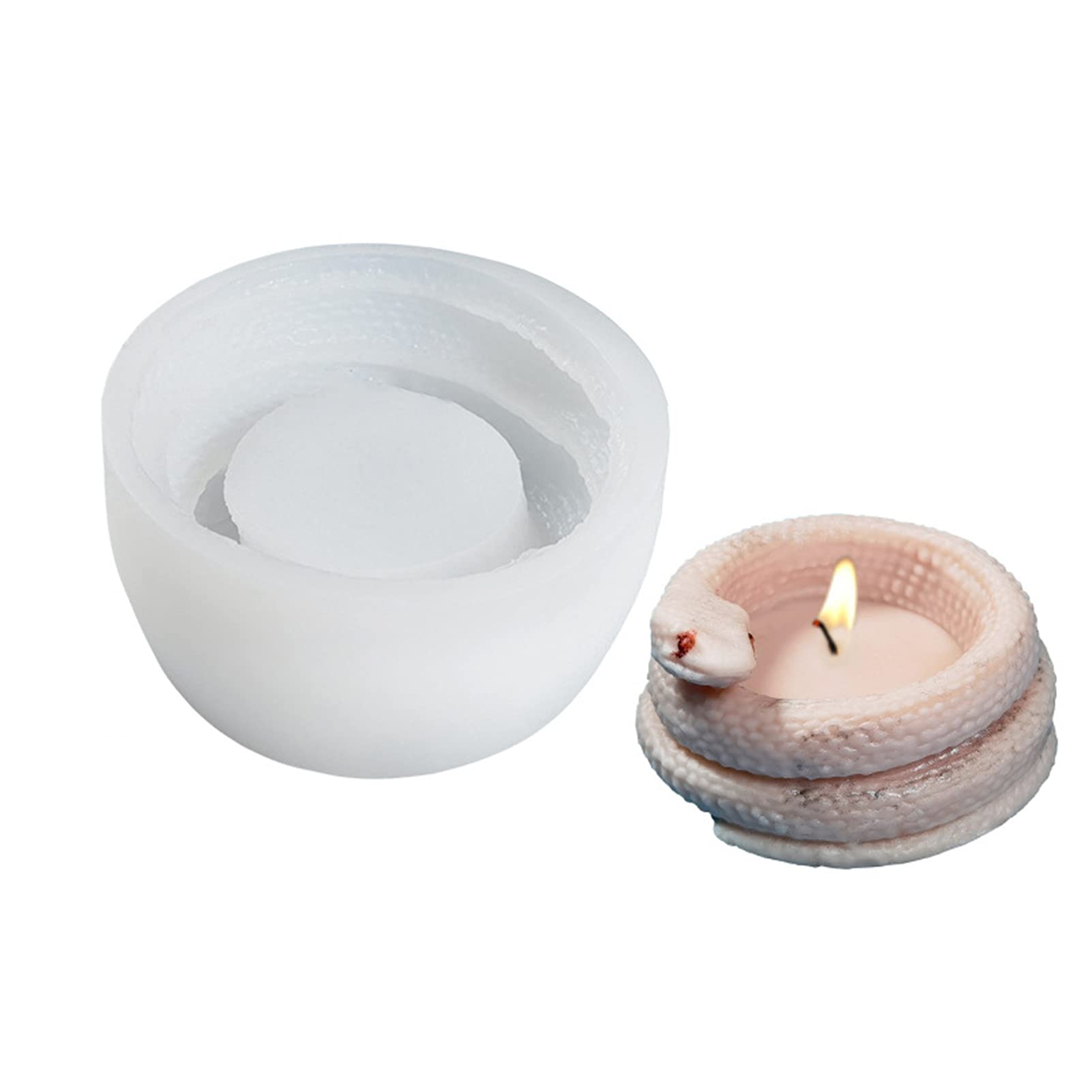 VALINK Serpentine Scented Candle Mold - Reusable Silicone Candle Making Kit for DIY Candles, Soap, Fondant & Chocolate - Easy to Clean & Non-Stick - Perfect for Home Decor, Gifts & Craft Projects