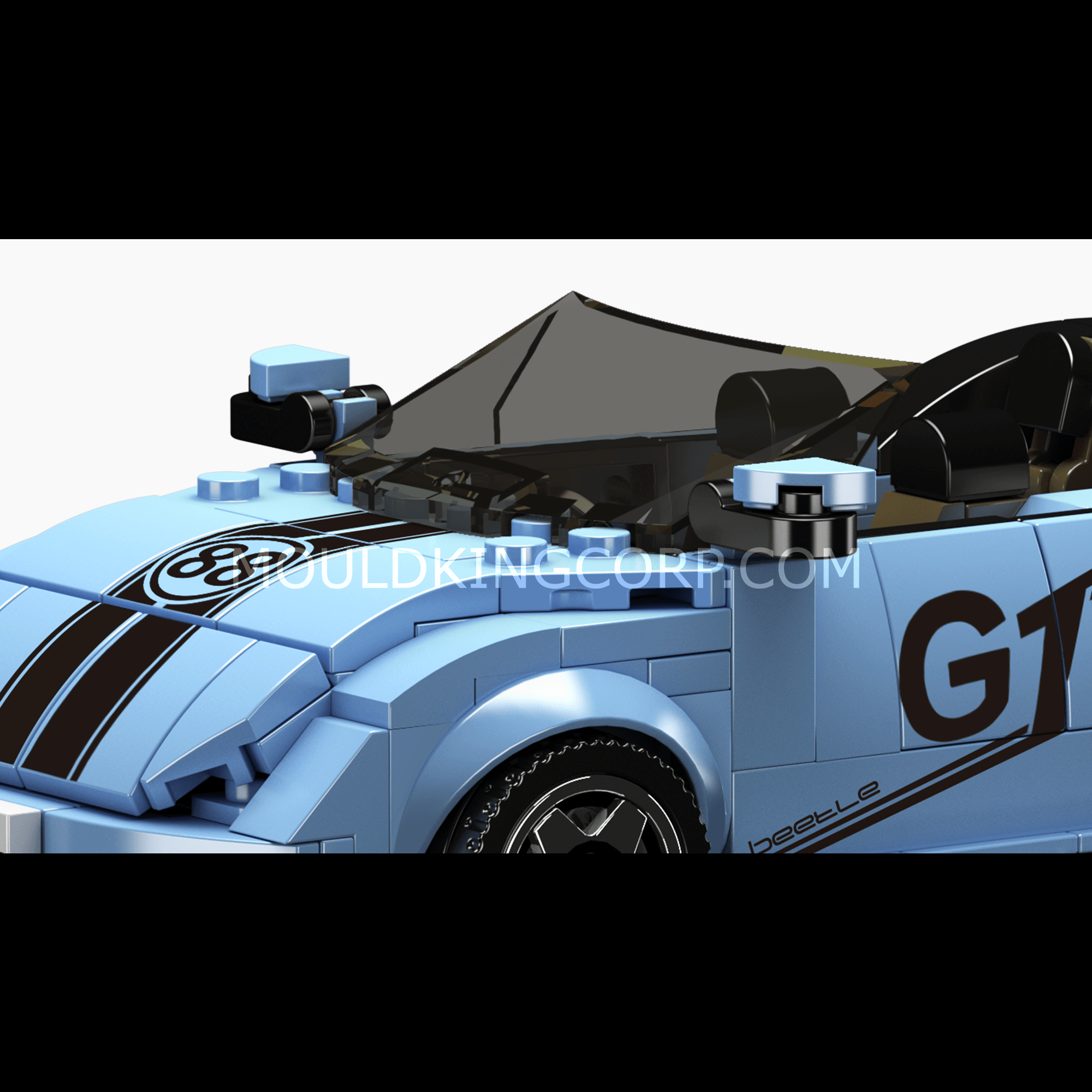 Mould King 27047 VW Beetle GT Car Model Building Set - 298 PCS DIY Construction Toy for Adults & Kids | Creative Gift for Car Enthusiasts | Perfect for Home Display, Office Decor & STEM Learning