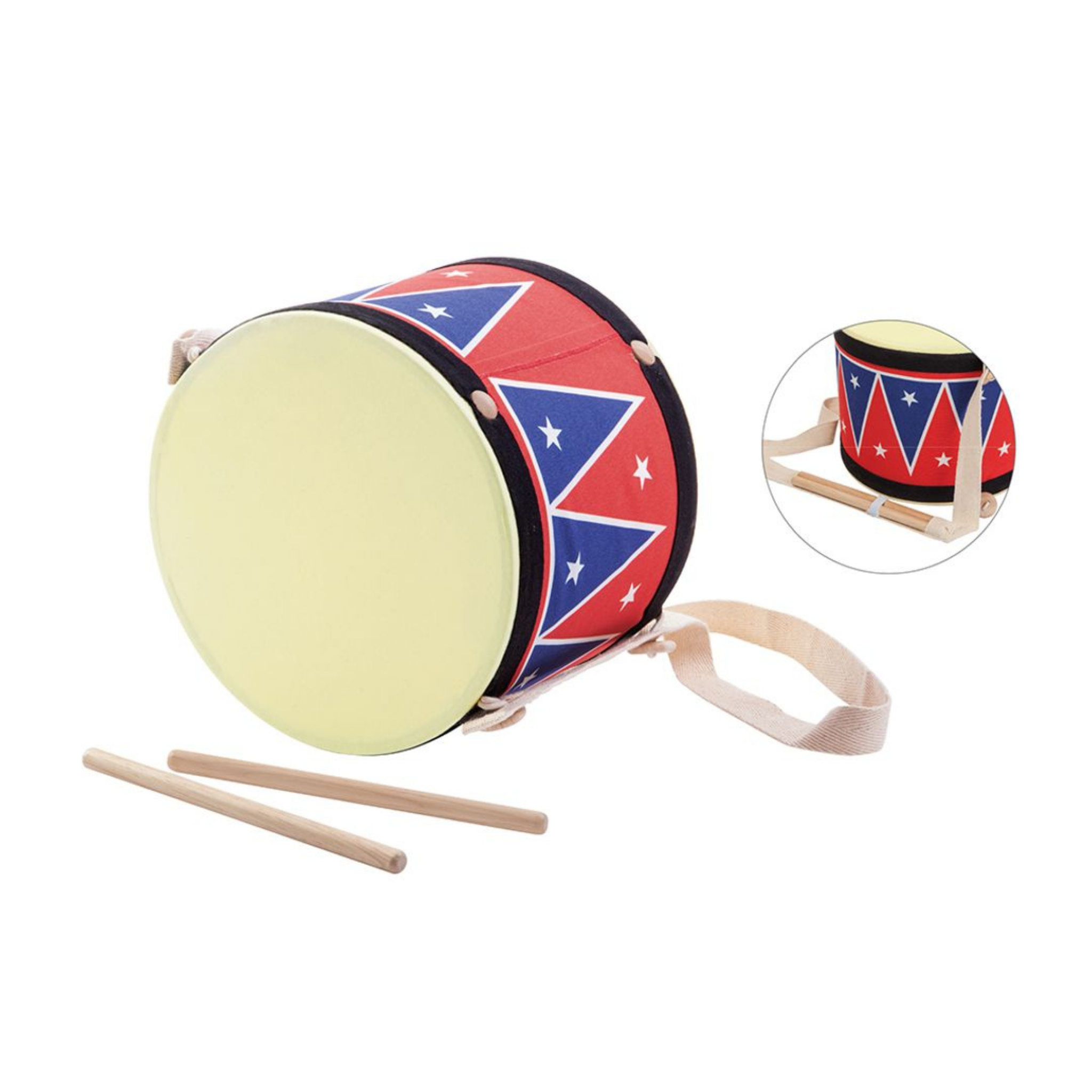 Big Drum II - Musical Toy for Kids, Toddler Percussion Instrument with Sticks - Perfect for Playtime, Birthday Gifts & Early Childhood Music Education