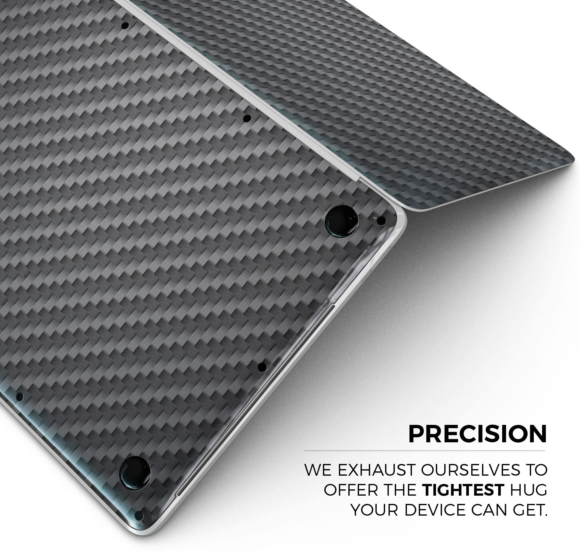 Premium Textured Black Carbon Fiber Full-Body Skin for MacBook Air 13
