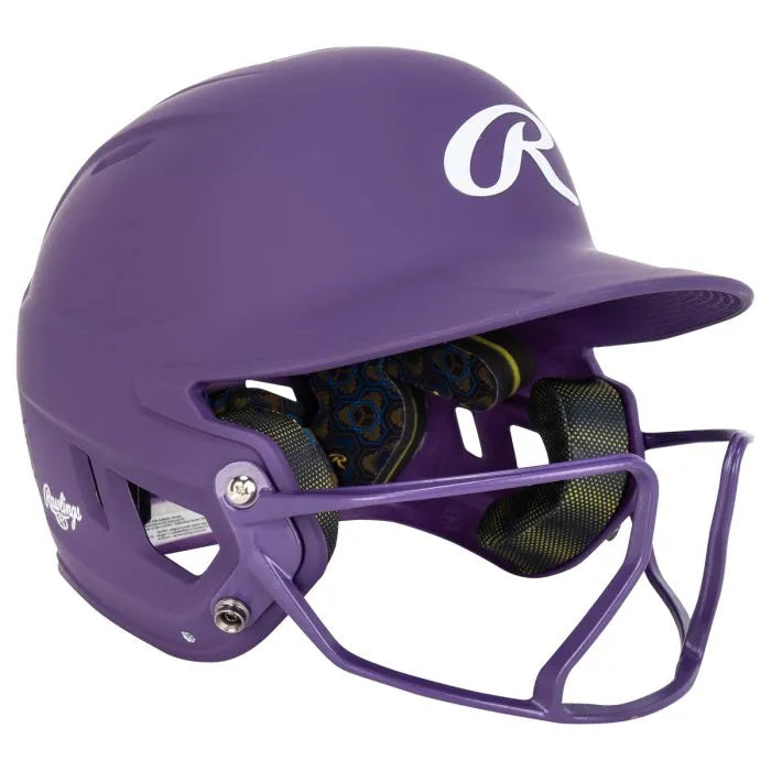 Rawlings Mach Hi Viz Fastpitch Softball Batting Helmet with Integrated Facemask - Youth & Adult Safety Gear for Baseball Games & Practice - MCHVIZ