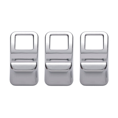 Kenworth Chrome Switch Cover - Pack of 3 | Heavy Duty Truck Accessories for Dash & Interior Protection | Perfect for T680, W900 & T880 Models