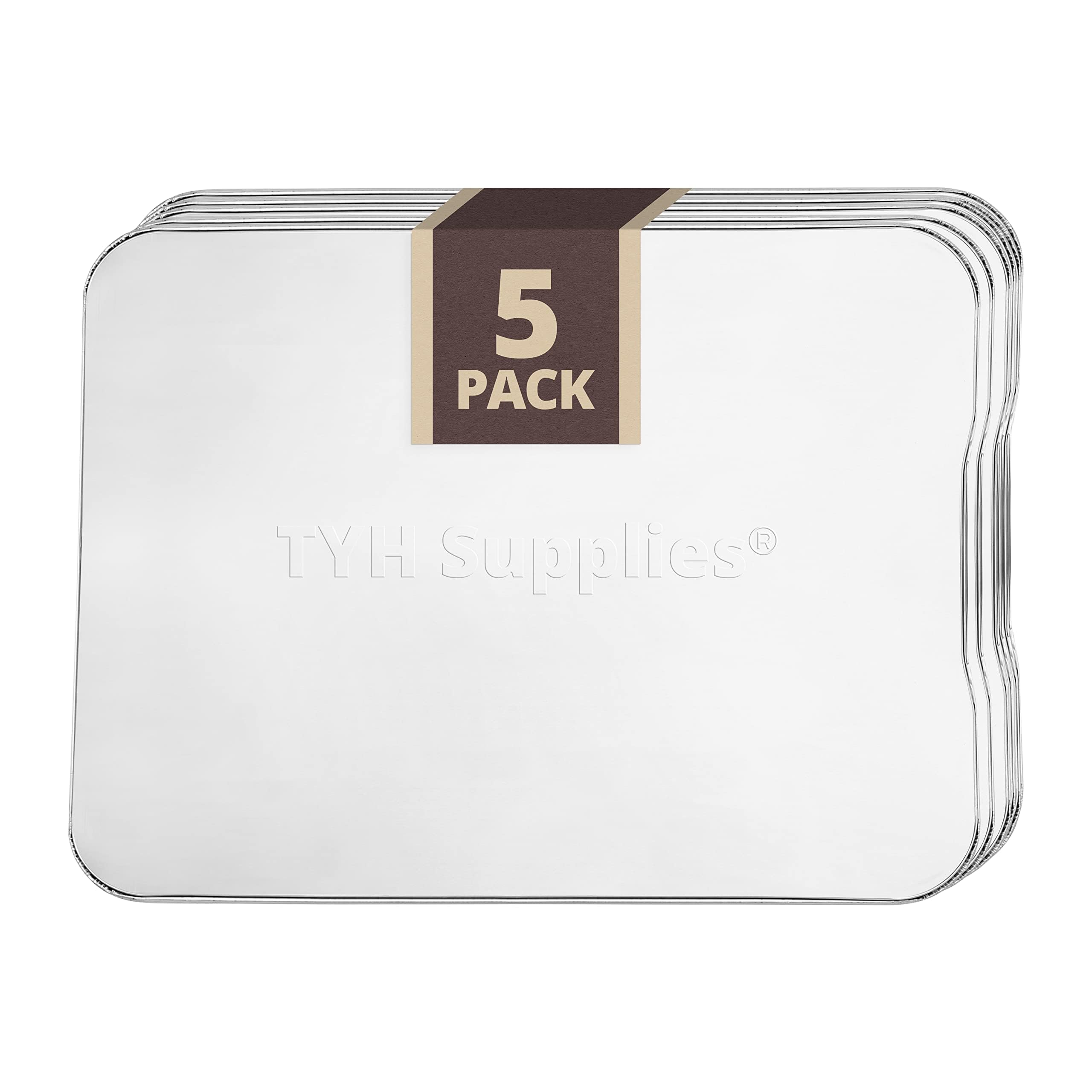 5 Pack Disposable Aluminum Drip Tray Liners for Traeger Small Grills - Compatible with Ranger, Scout, Trailhead & PTG Models | 10.5x13.5 Inch Grease Catcher | Perfect for Outdoor BBQ, Camping & Backyard Grilling