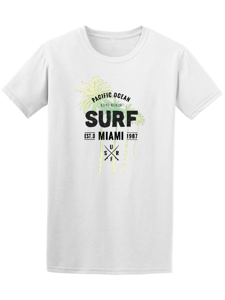 Watercolor Surf Pacific Ocean Beach T-Shirt - Artistic Ocean Wave Design - Perfect for Beach Vacations, Surfing Trips & Summer Outfits