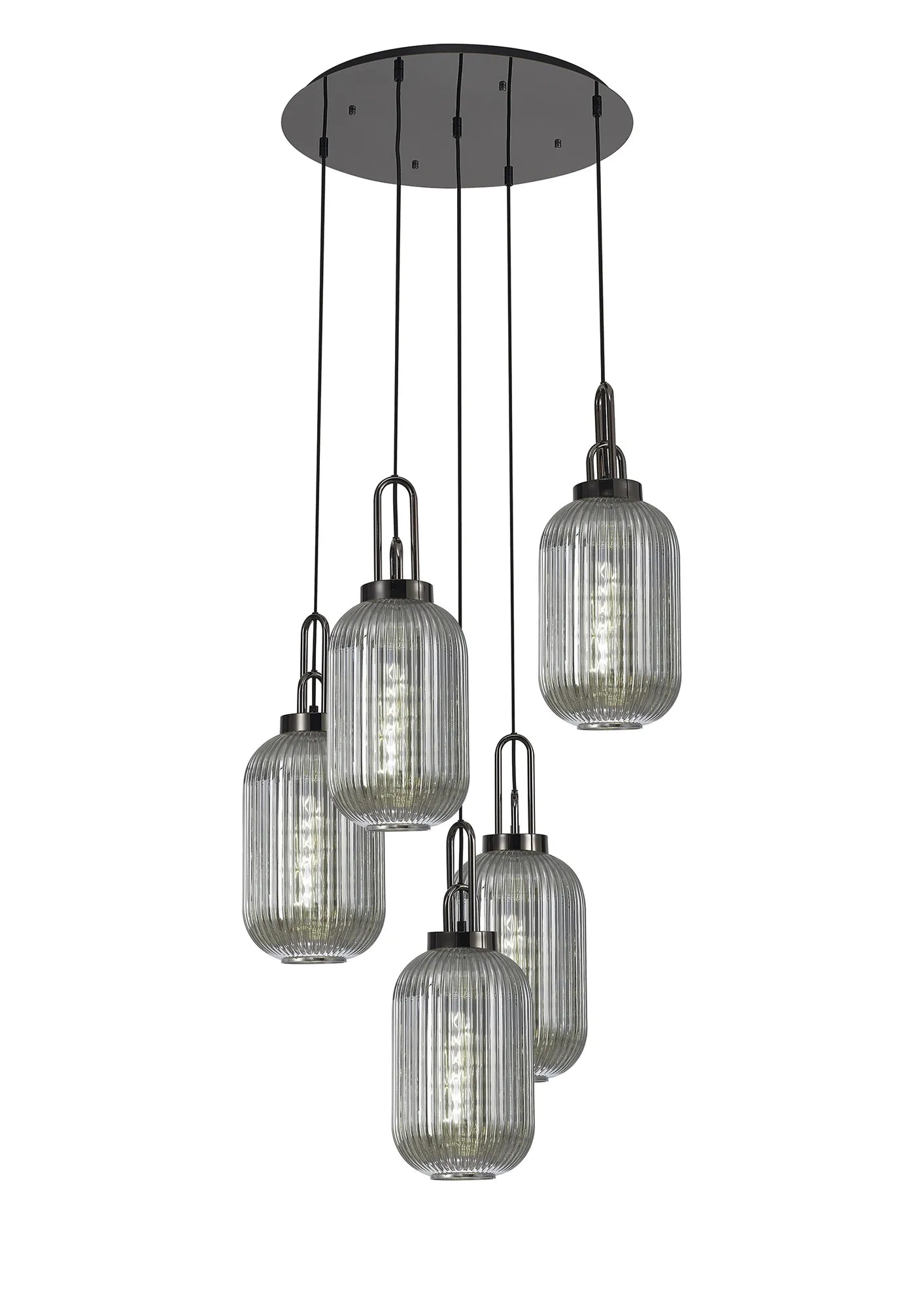 Stylish Cadiz 5-Light Cluster Pendant Light Fixture - Modern Ceiling Lighting for Dining Room, Kitchen & Living Room