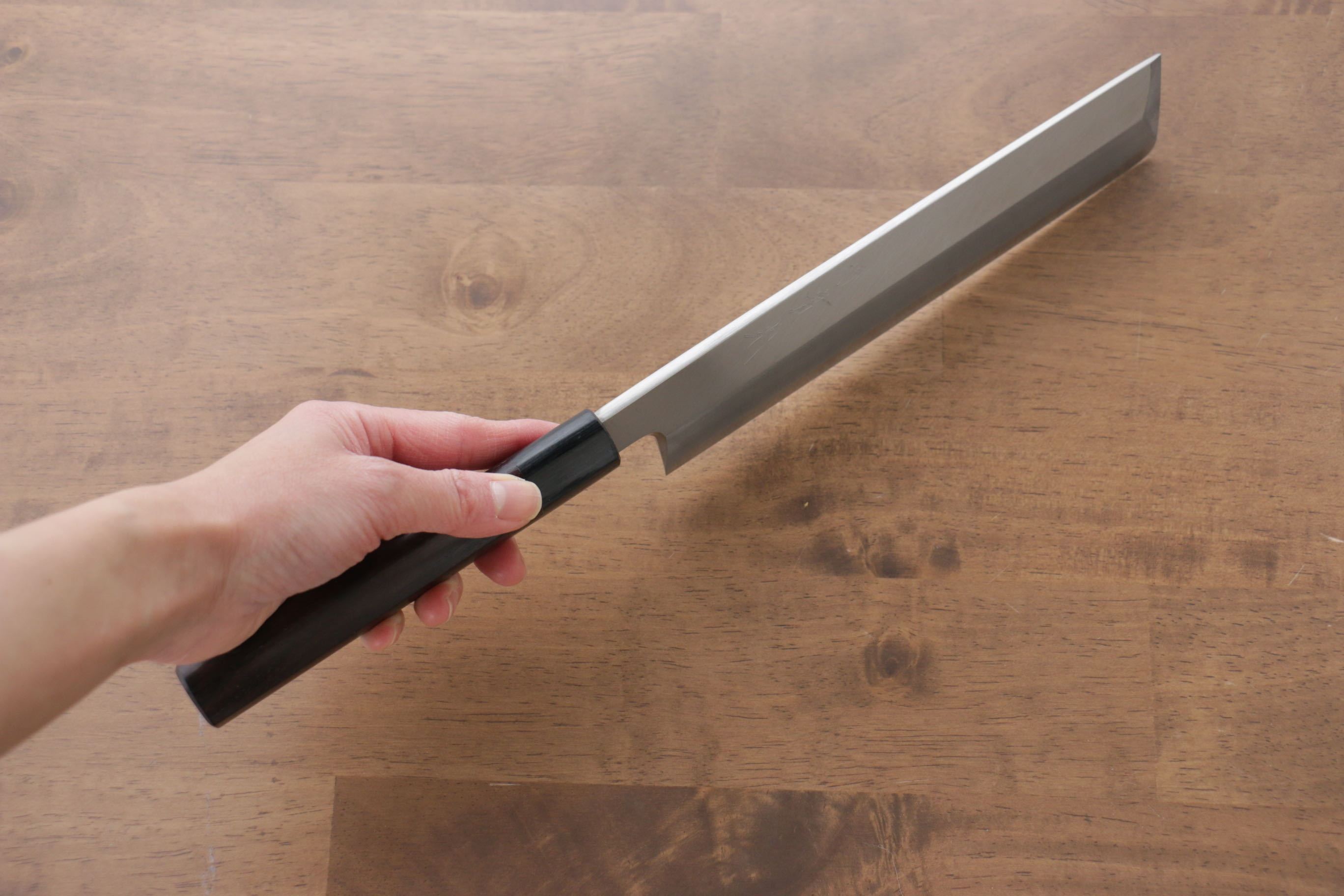 Premium Jikko Silver Steel No.3 Usuba 210mm Japanese Kitchen Knife with Shitan Handle - Professional Chef's Knife for Slicing, Dicing & Precision Vegetable Cutting
