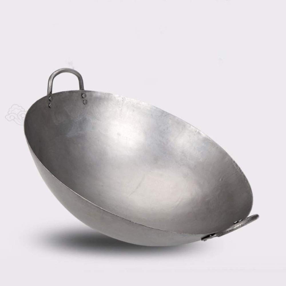 Premium 43CM Cast Iron Skillet - Black Non-Stick Stir Fry Pan, Chef's Saute Pan with Lid for Home Cooking & Professional Kitchens | Perfect for Searing, Frying, Baking & Serving Dishes