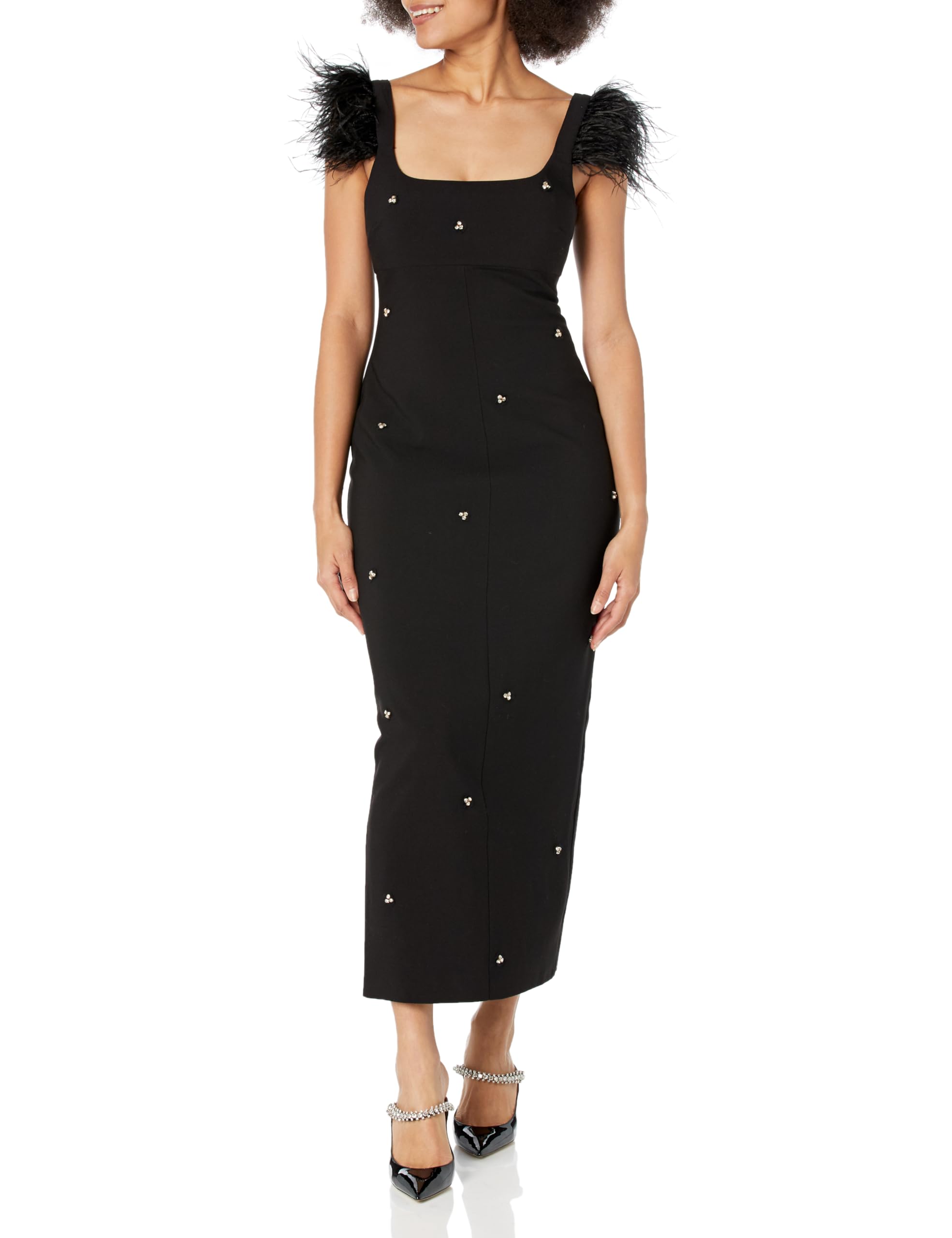 LIKELY Women's Cameron Dress - Flowy Midi Dress with Short Sleeves for Casual Wear, Office & Summer Outfits | Perfect for Brunch, Date Night & Vacation