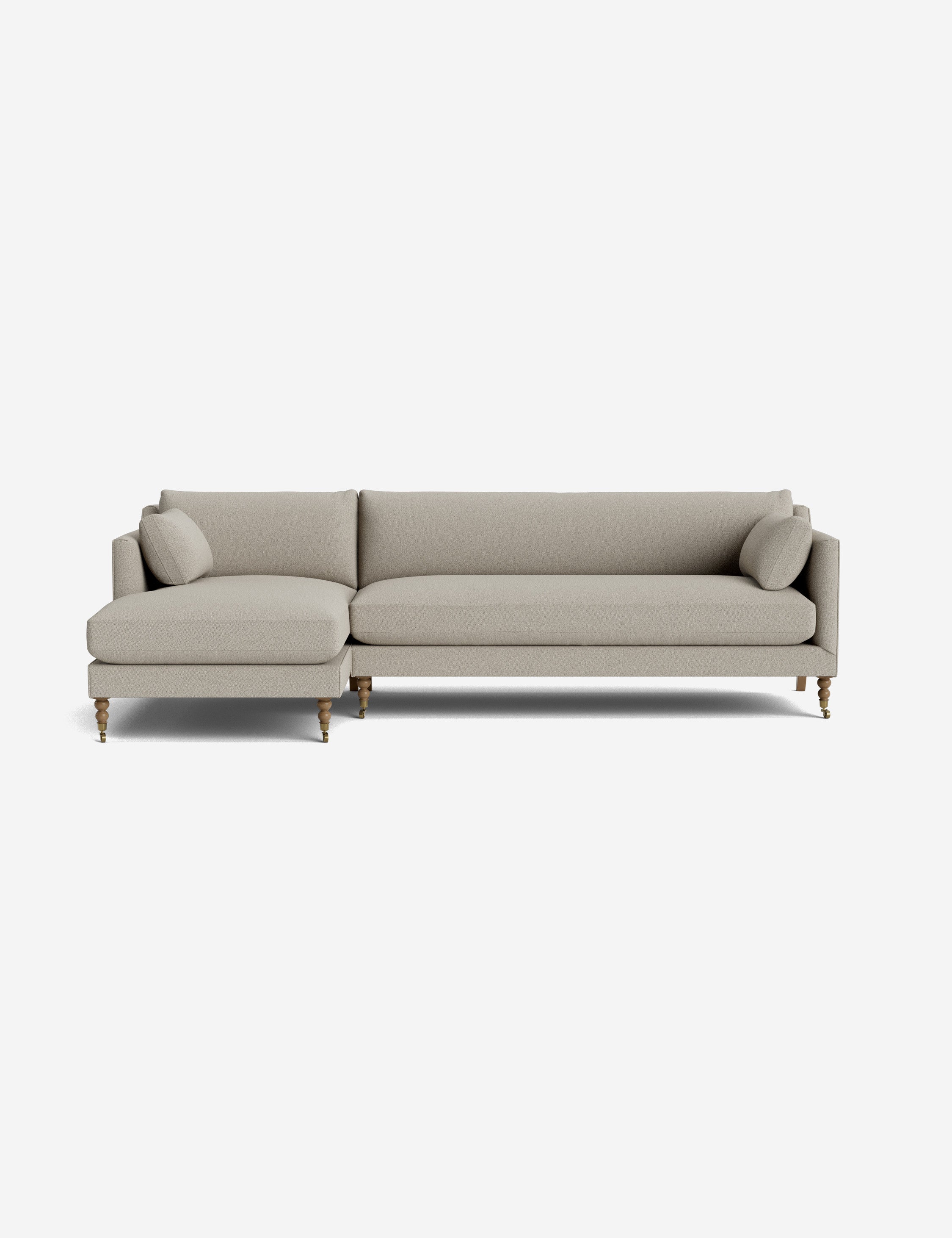 Fabienne Modern Sectional Sofa with Reversible Chaise, L-Shaped Couch for Living Room - Comfortable Upholstered Furniture for Home, Apartment & Office (Grey) - Perfect for Lounging, Entertaining & Family Gatherings