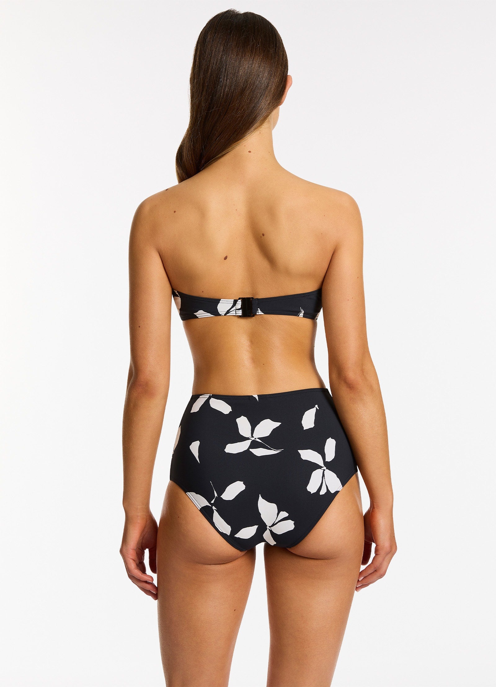 Elora Bloom Moulded Bandeau Bikini Top - Black | Women's Swimwear for Beach & Pool | Perfect for Summer Vacation & Tropical Getaways