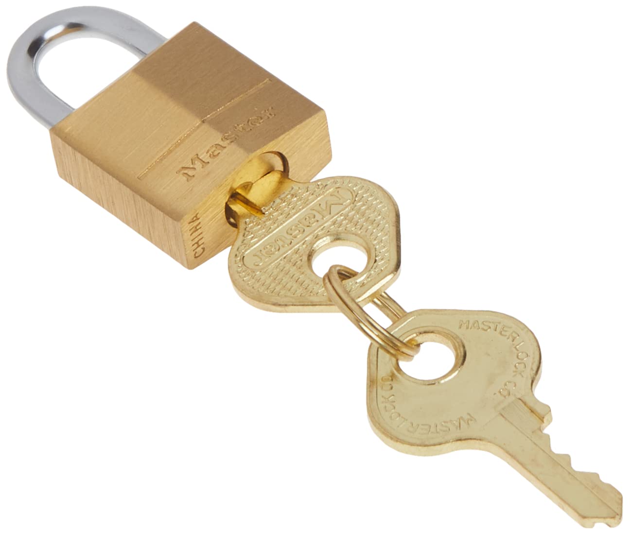 Master Lock Padlock - Solid Brass Heavy Duty Security Lock, 3/4 Inch Shackle, 4-Pack Keyed Alike (120Q) - Ideal for Lockers, Toolboxes, Storage Units & Outdoor Gates
