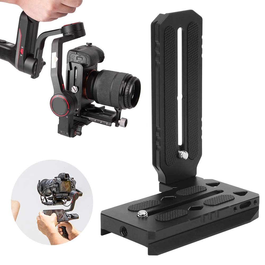 Luqeeg Vertical Shooting Camera Plate - Compatible with Zhiyun Weebill & Weebill S Stabilizers for DSLR & Mirrorless Cameras - Perfect for Vlogging, Live Streaming & Portrait Photography