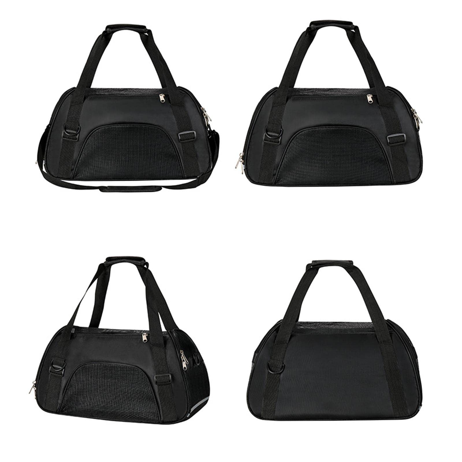 Enakshi Fashion Pet Carrier Bag - Adjustable Shoulder Strap, Breathable Mesh, Portable Small Black | Dog & Cat Carrier Tote | Travel, Vet Visits, Outdoor Adventures