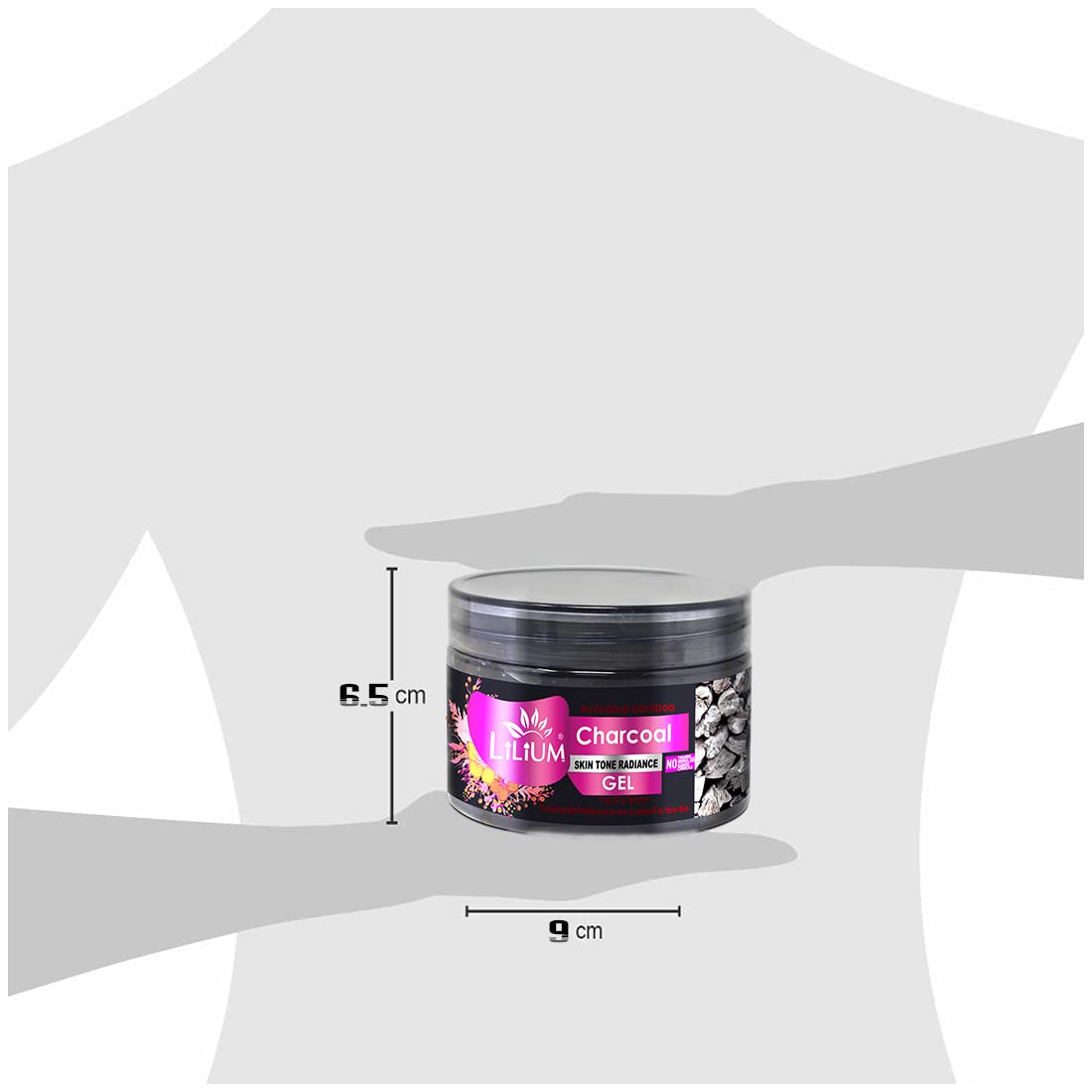 Lilium Activated Bamboo Charcoal Brightening Face Gel - Skin Tightening & Nourishing Treatment, 250g | Dark Spot Corrector for Glowing Skin | Perfect for Daily Skincare Routine & Nighttime Use