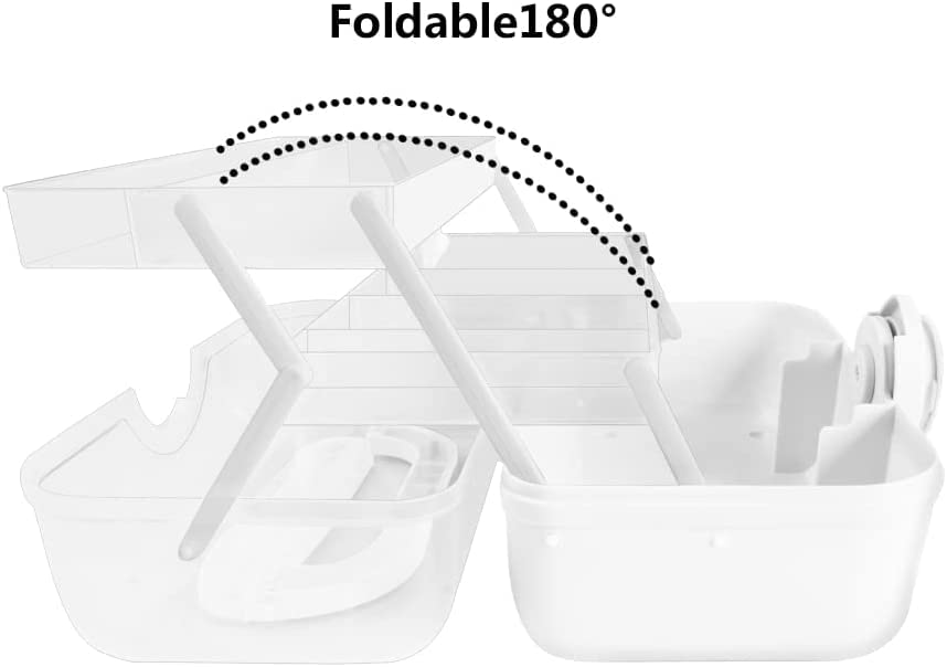 Uotyle 3-Layer Portable Medicine Storage Box with Handle - Household Pill Organizer for Daily Medication, Travel & First Aid (White) - Perfect for Home, Office & Travel Use