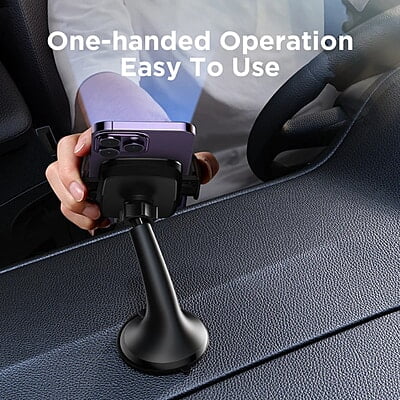 JoyRoom Car Phone Mount Holder - Universal Adjustable Phone Stand for iPhone, Samsung, Galaxy - Hands-Free Car Accessories for Safe Driving & GPS Navigation