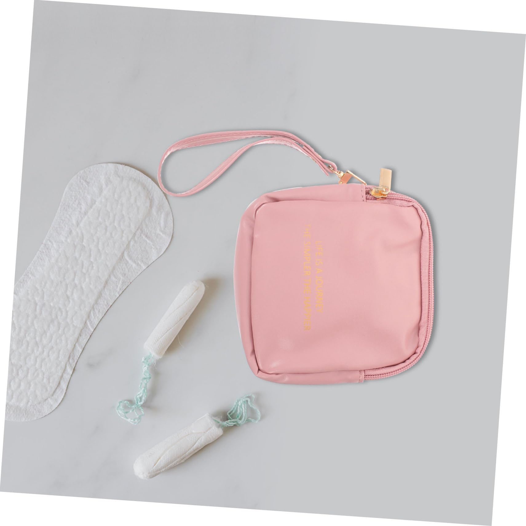 Women's Sanitary Pad Storage Bag - Waterproof Makeup Organizer Pouch, Travel Toiletry Bag & Menstrual Pad Holder for Purse, Gym, Office & On-the-Go Use