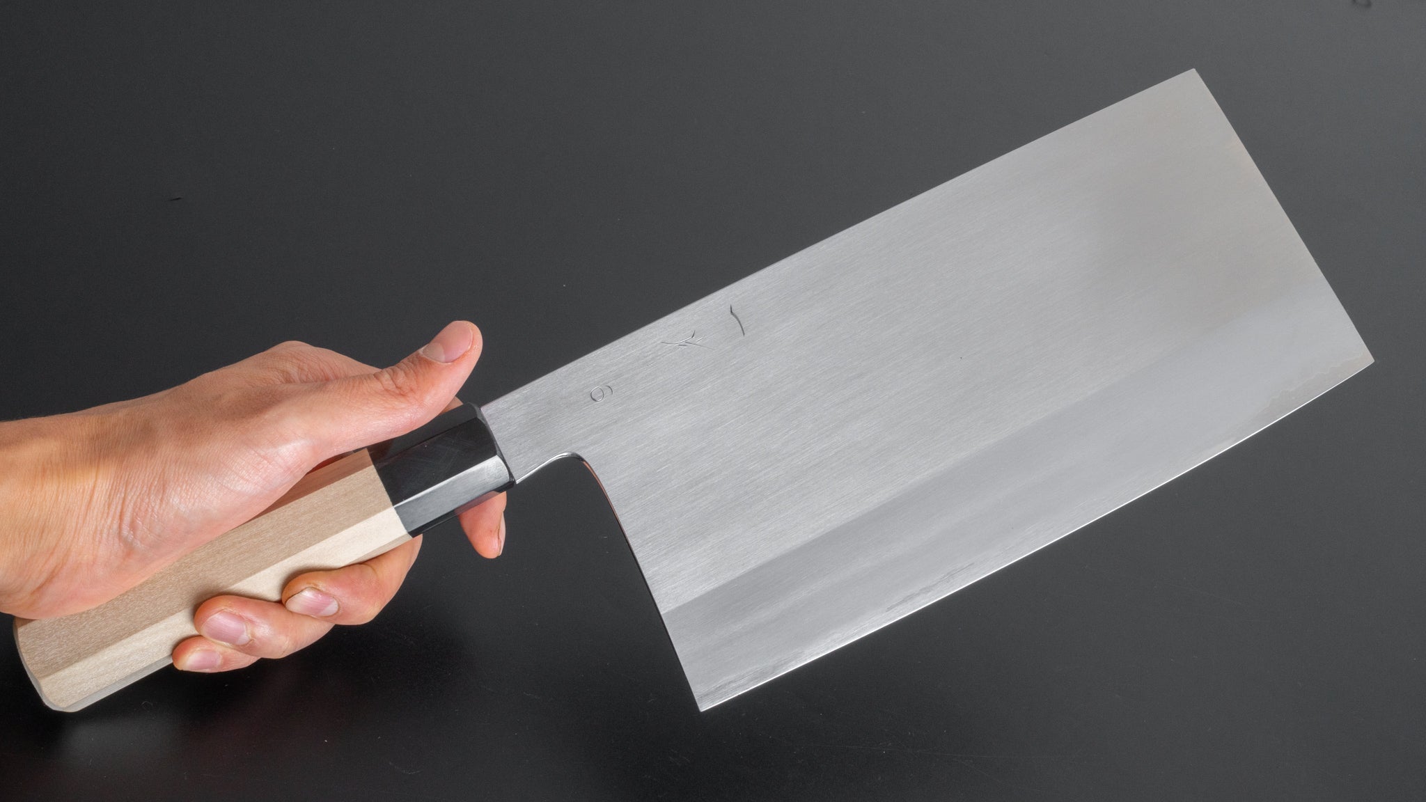 Hitohira Togashi White #1 Stainless Clad Migaki Chinese Cleaver 220mm - Professional Japanese Chef Knife with Ho Wood Handle (#6) - Perfect for Slicing, Dicing & Chopping Vegetables, Meat & Herbs in Asian Cuisine