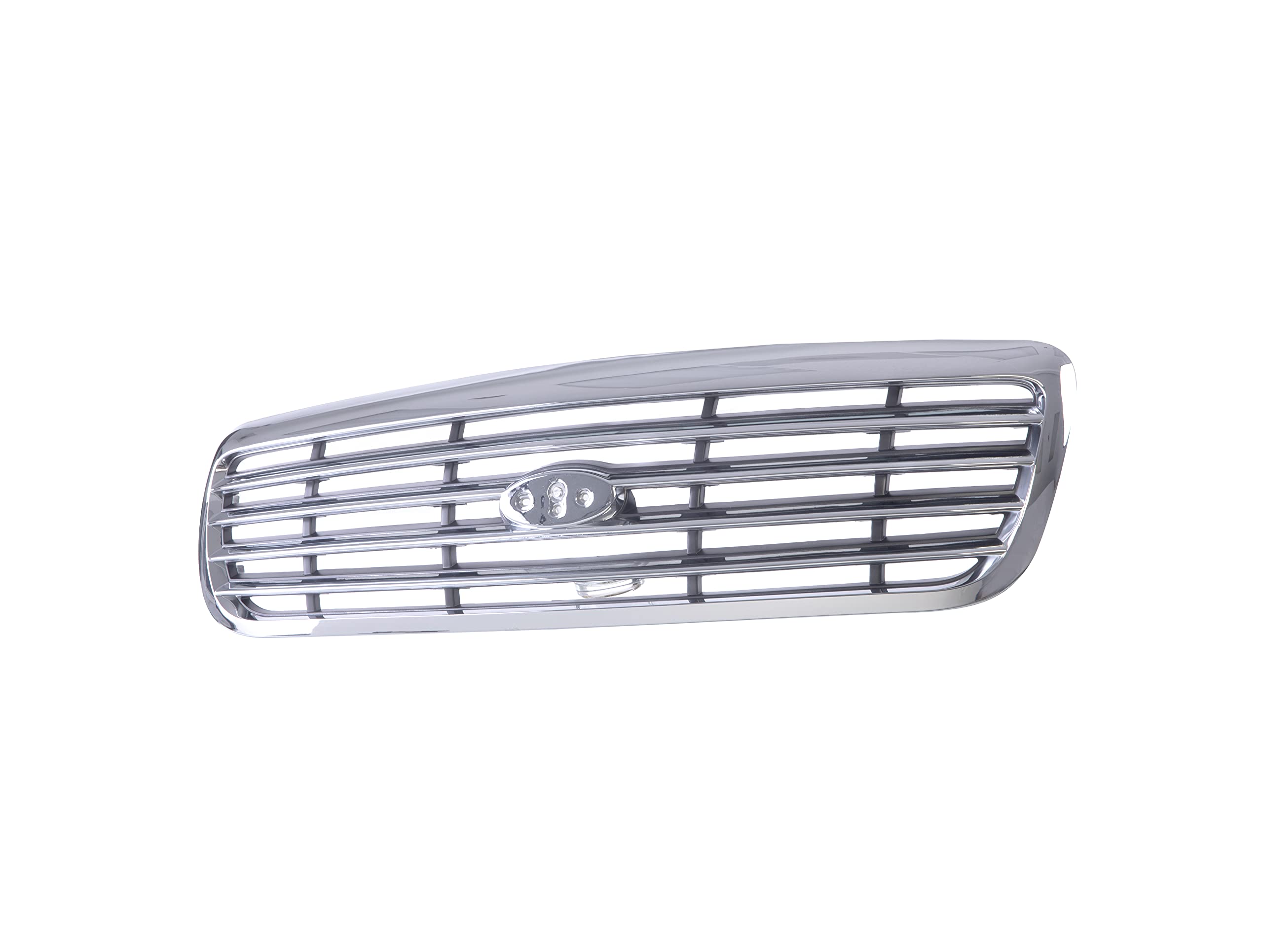 Chrome & Gray Front Grille Assembly Compatible with 1998-2011 Ford Crown Victoria - FO1200346 F8AZ8200AA - Perfect for Car Restoration & Custom Upgrades