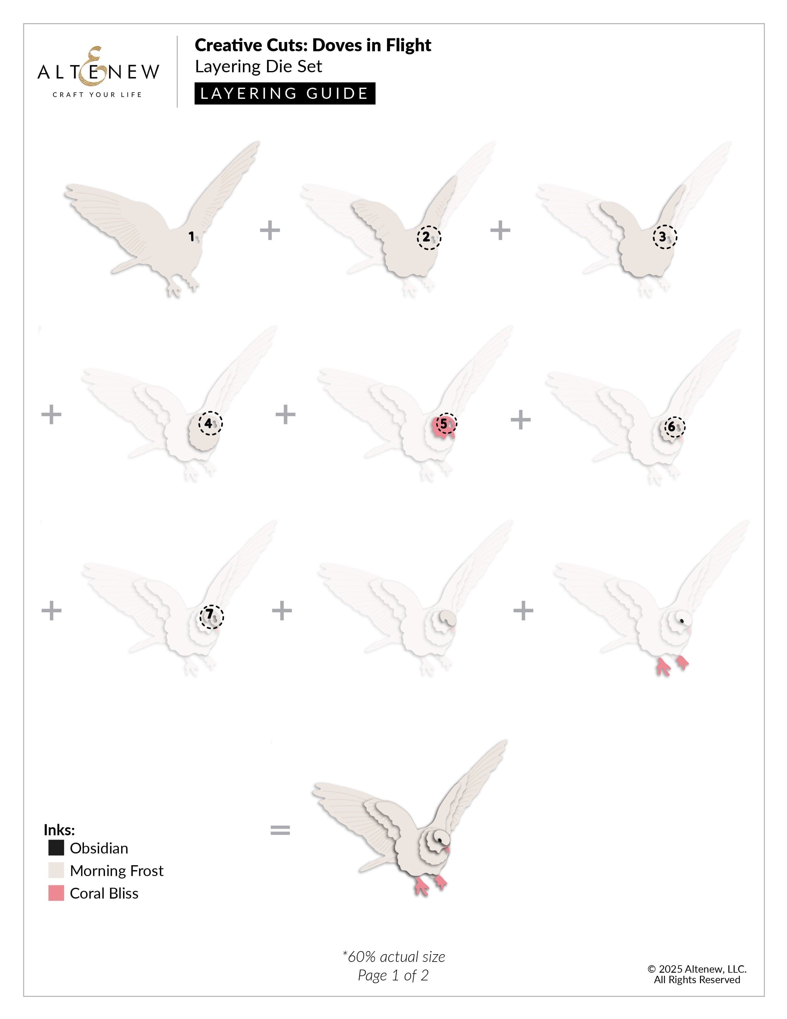 Doves in Flight Layering Die Set for Card Making - Scrapbooking & Paper Crafting Supplies - Perfect for DIY Greeting Cards and Home Decor