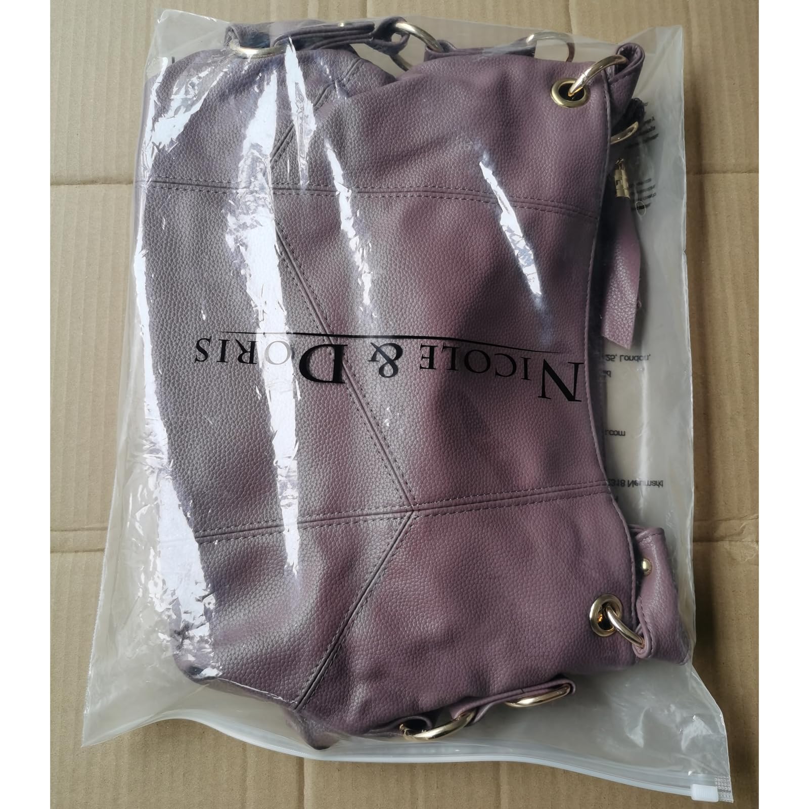 NICOLE & DORIS Women's Large Capacity Soft Leather Hobo Shoulder Bag - Fashion Crossbody Purse with Tassel & Top Handle (Purple) - Perfect for Work, Travel & Everyday Use
