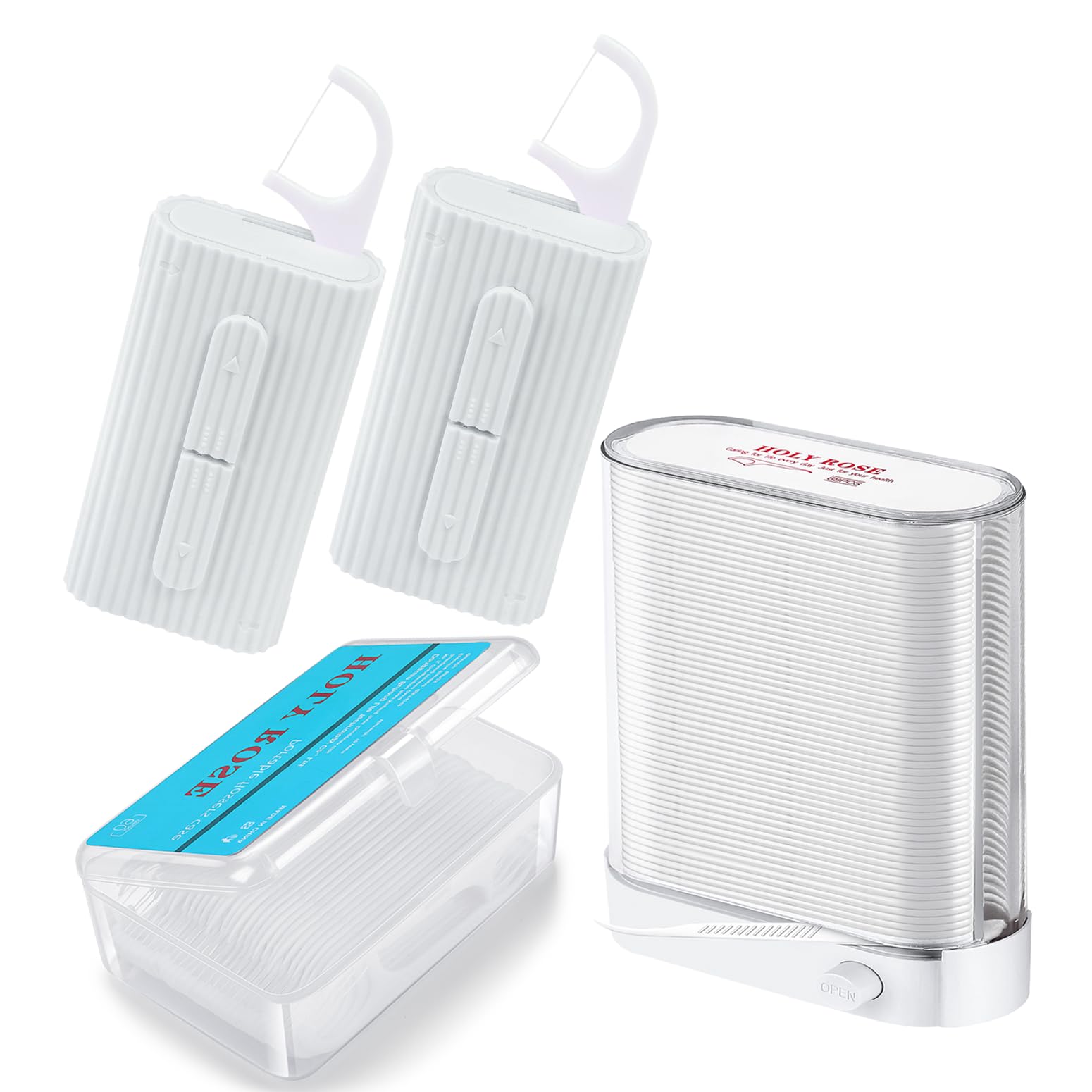 Dental Floss Picks with Dispenser Case - 168 Count Portable Flossers for Travel & Home Use | Oral Hygiene Essential for On-the-Go & Daily Teeth Cleaning