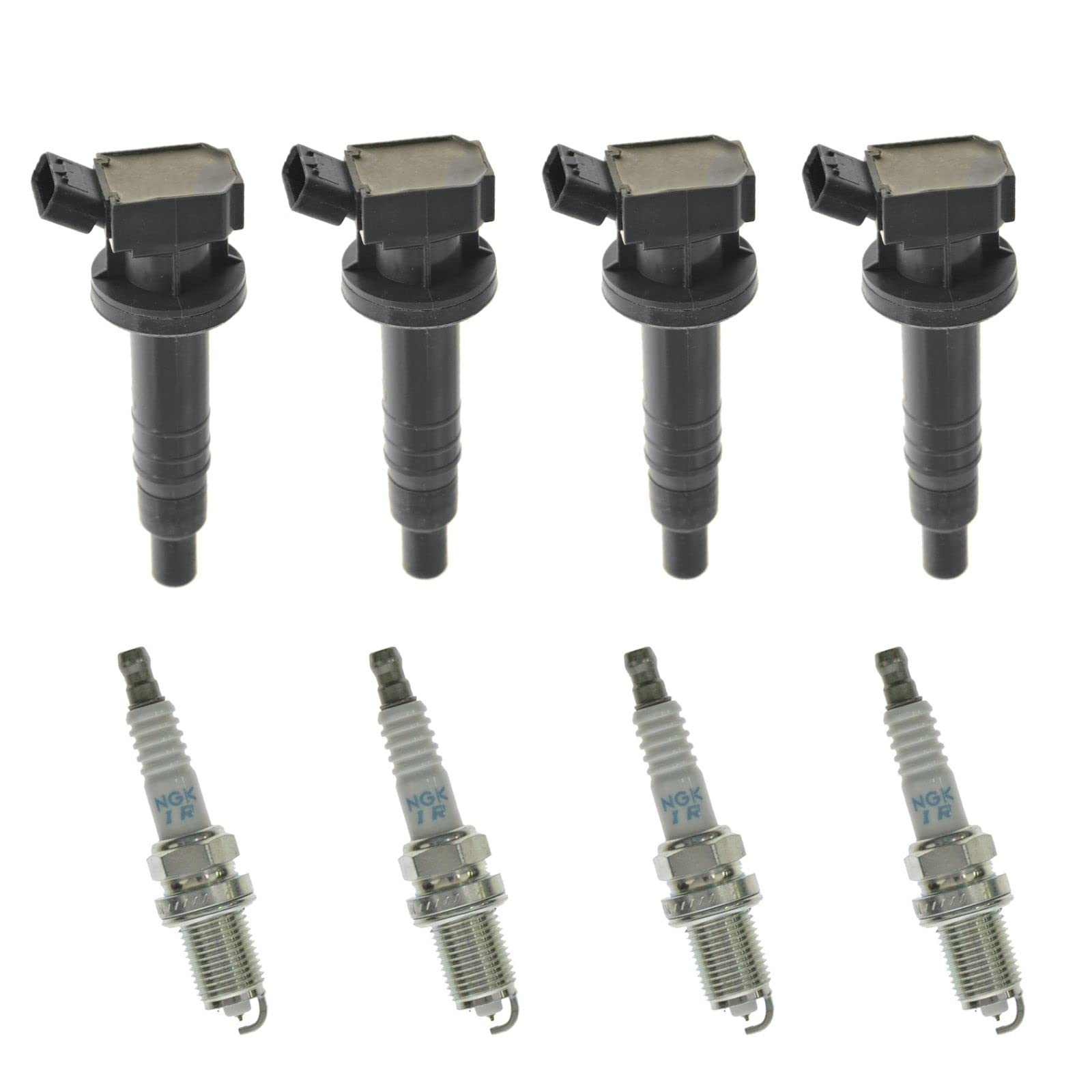 High-Performance Engine Ignition Coil & NGK Spark Plug Kit - 8 Piece Set Compatible with Toyota Matrix - Perfect for Engine Tune-Ups & Performance Upgrades