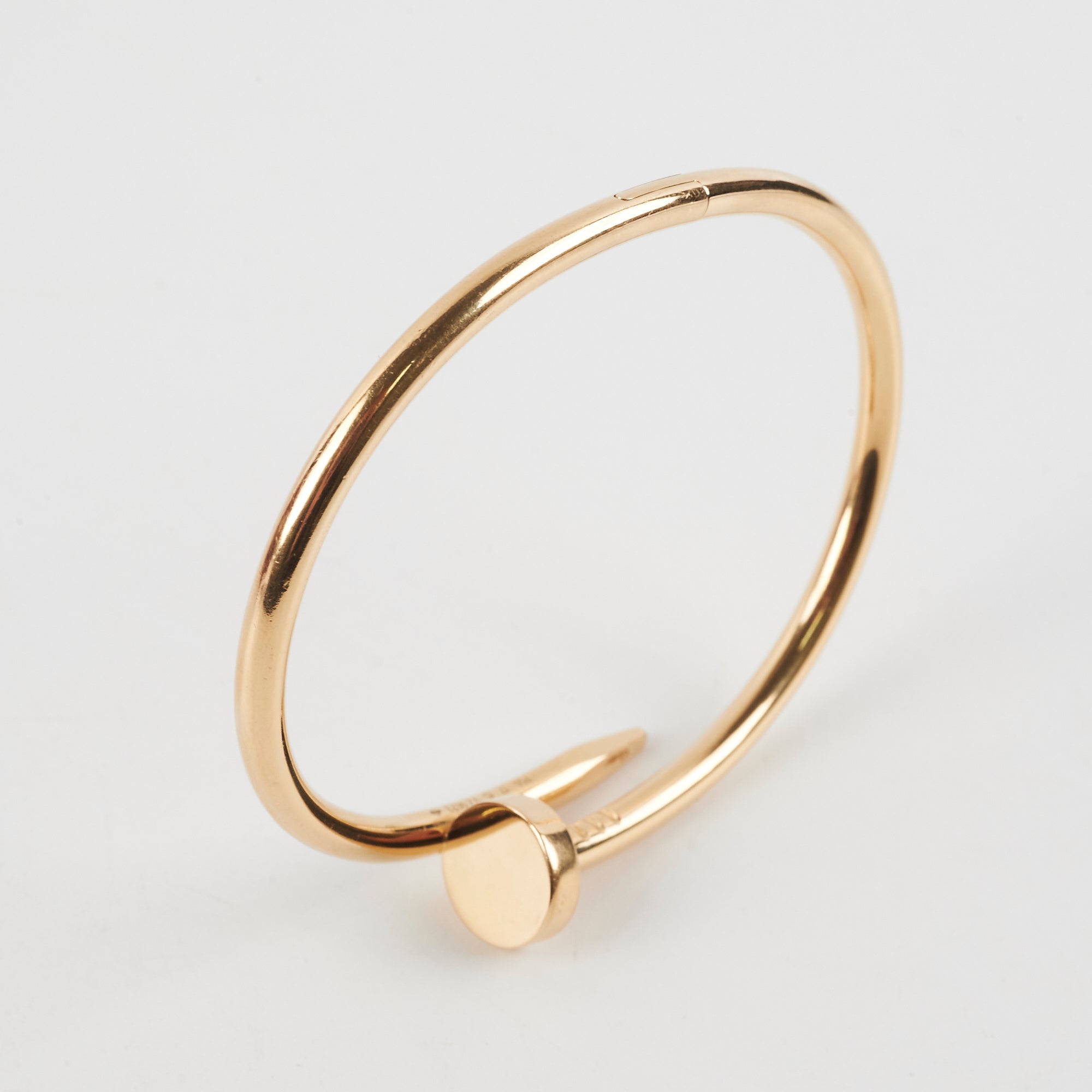 Cartier Juste Un Clou 18K Gold Plated Bracelet Size 17 - Luxury Nail Design Jewelry for Women, Perfect for Parties, Weddings & Special Occasions