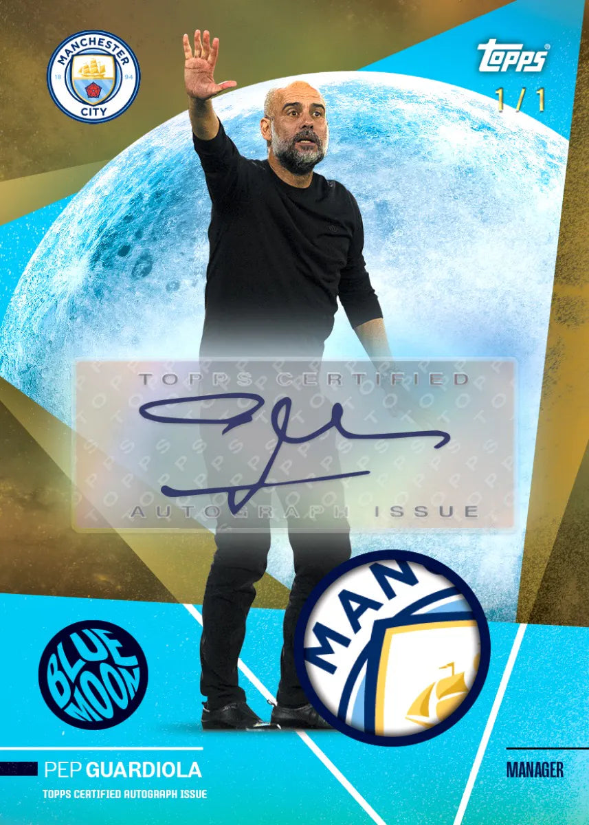 Official Topps Manchester City FC 2023/2024 Team Set - Collectible Soccer Trading Cards for Fans and Gift Ideas