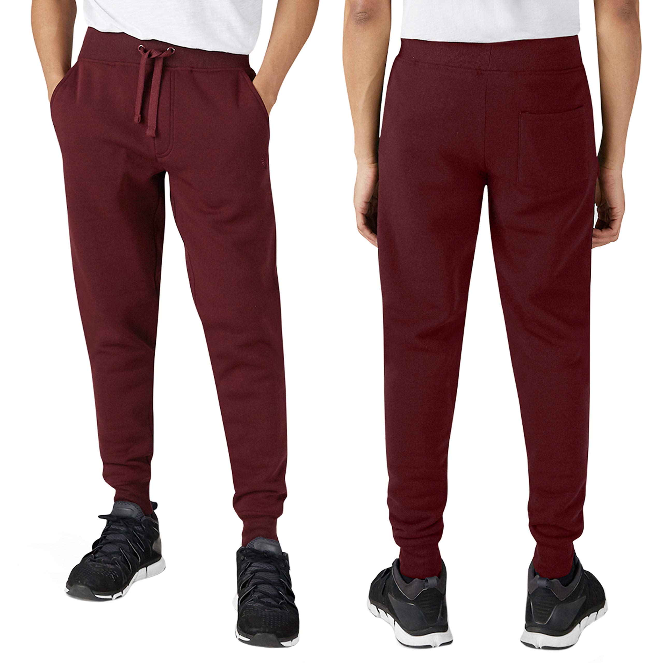 AKADEMIKS Men's Slim Fit Fleece Jogger Sweatpants with Pockets - Comfortable Athletic Pants for Gym, Running & Lounge Wear (Sizes S-6XL)