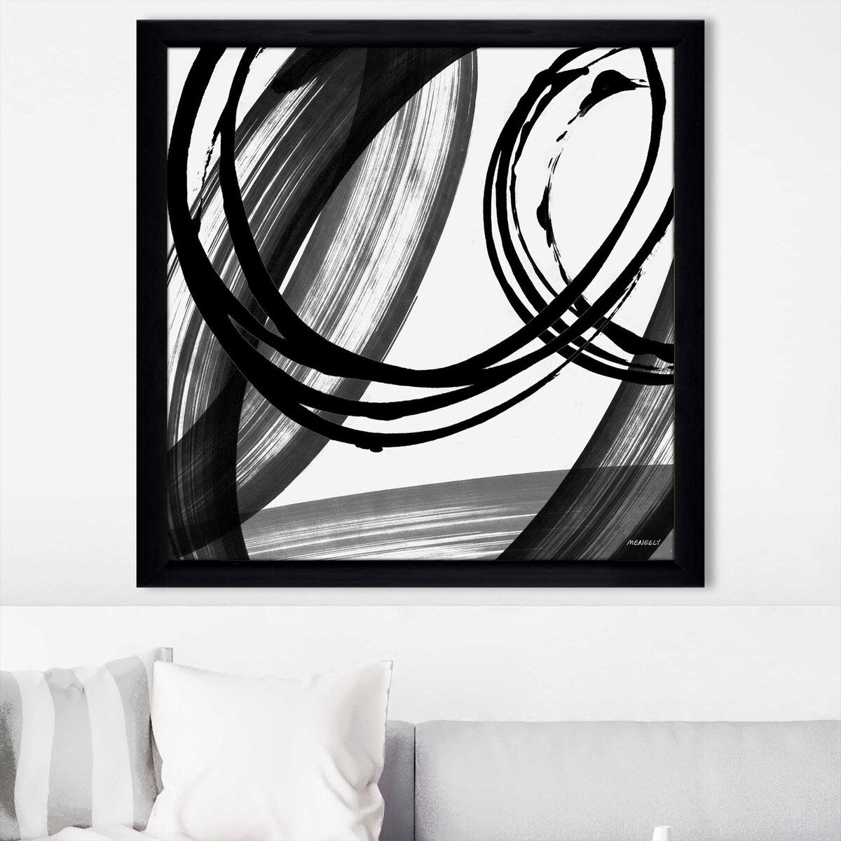 Black and White Pop Art Square Print on Acrylic - Modern Wall Decor for Living Room, Office & Bedroom