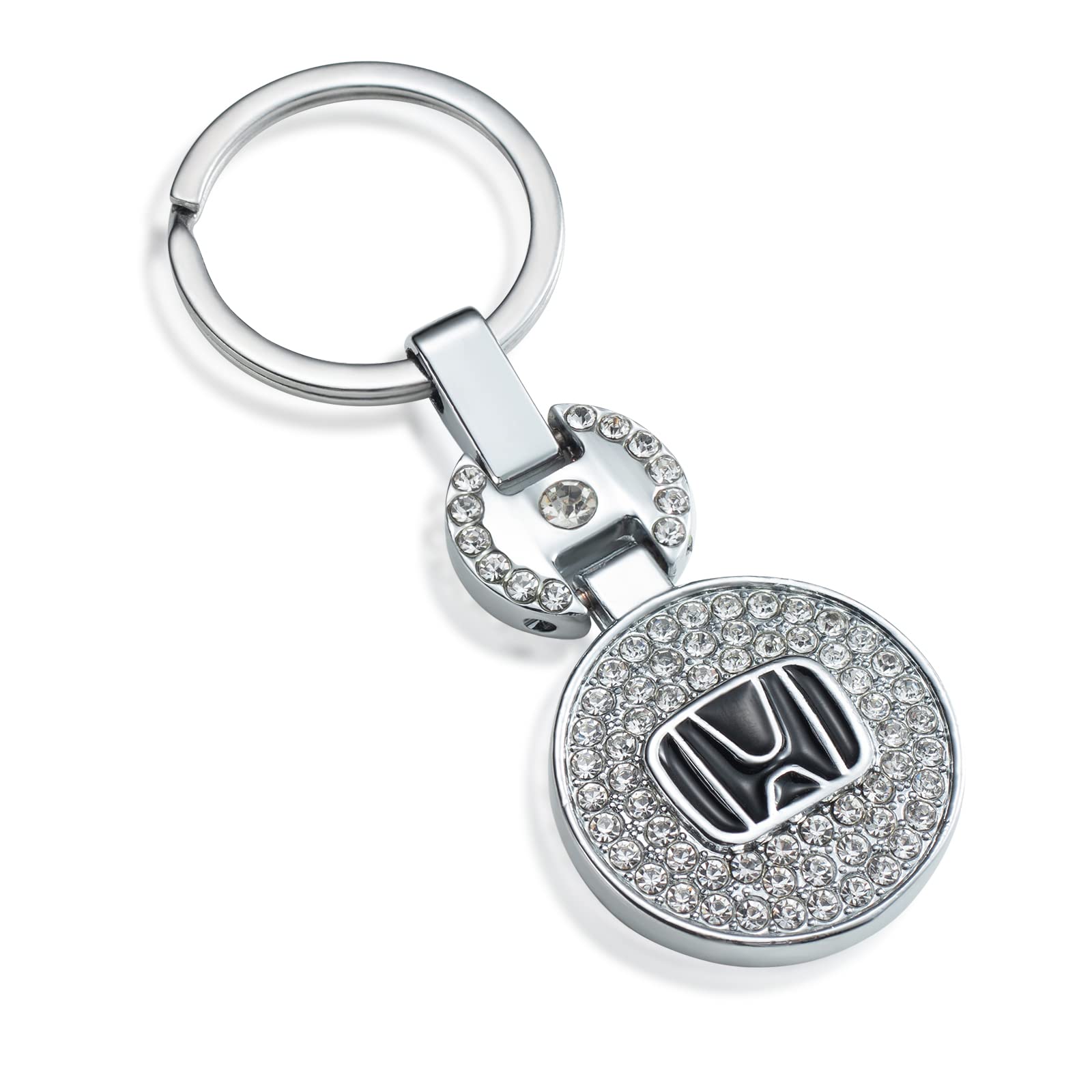 Sparkling Rhinestone Keychain Accessories - Stylish Car Keyring for Honda Accord, Civic, CR-V, Pilot EX/EX-L/Touring - Perfect Gift for Family & Friends (Great for Everyday Use, Car Keys, Purse Accessory)