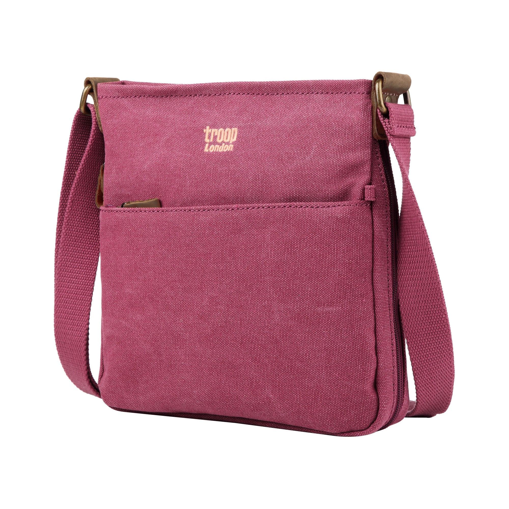 TRP0237 Troop London Classic Canvas Crossbody Bag for Men & Women - Stylish & Durable Everyday Shoulder Bag for Work, Travel & Casual Outings