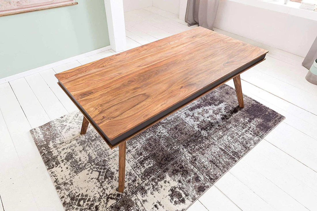 Gfine Solid Sheesham Wood 6-Seater Dining Table 175x91x76cm - Perfect for Family Gatherings & Dinner Parties