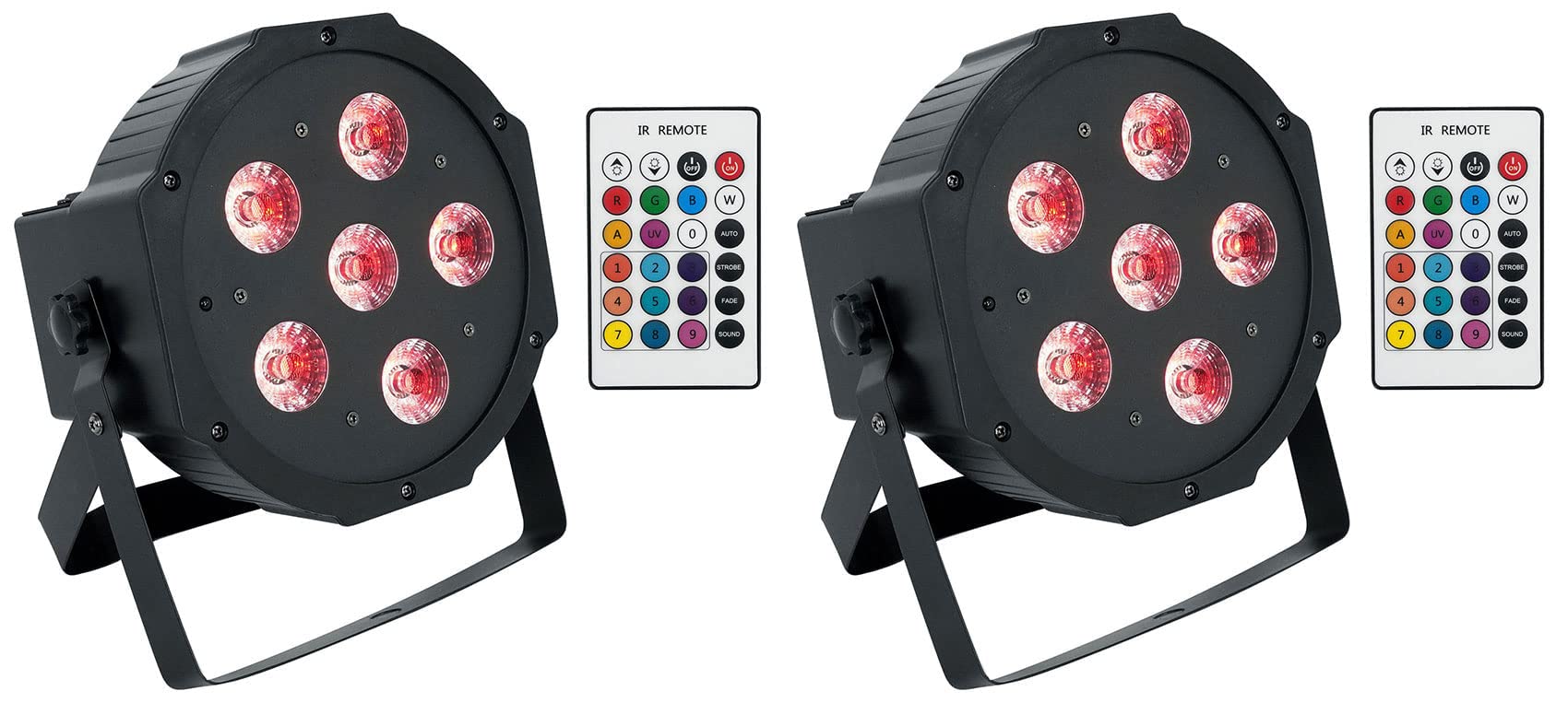 Rockville PAR 61 RGBWA+UV Rechargeable Battery DJ Lights with DMX & Remote Control - Perfect for Stage Lighting, Wedding Events, and Nightclub Disco Shows