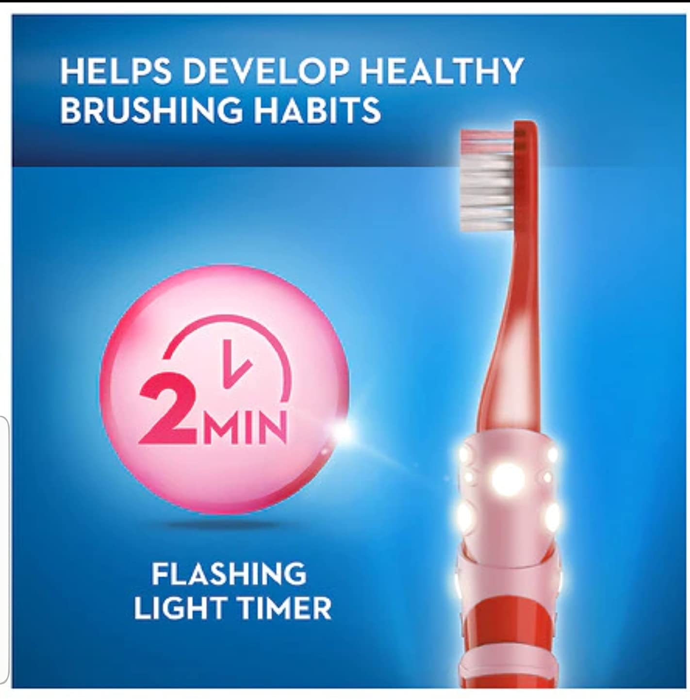 Oral-B Kids Electric Toothbrush with Timer & LED Lights - Rechargeable Battery, Soft Bristles for Gentle Cleaning - Fun Pink Color for Girls & Boys - Perfect for Daily Brushing Routine & Travel
