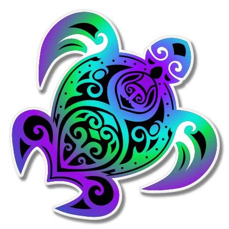 Tribal Turtle Vinyl Sticker - Waterproof Decal for Cars, Phones, Helmets & Bumpers - Perfect for Laptops, Notebooks, Windows & Outdoor Gear