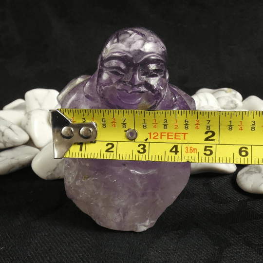 Natural Ametrine Buddha Statue Hand Carved Gemstone Figurine - Meditation, Home Decor, Spiritual Gift