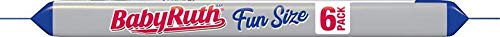 Baby Ruth Milk Chocolate Candy Bars - 6 Individually Wrapped Ferrero Snacks, 3.9oz - Perfect for Halloween Treats, Party Favors & Office Snacks