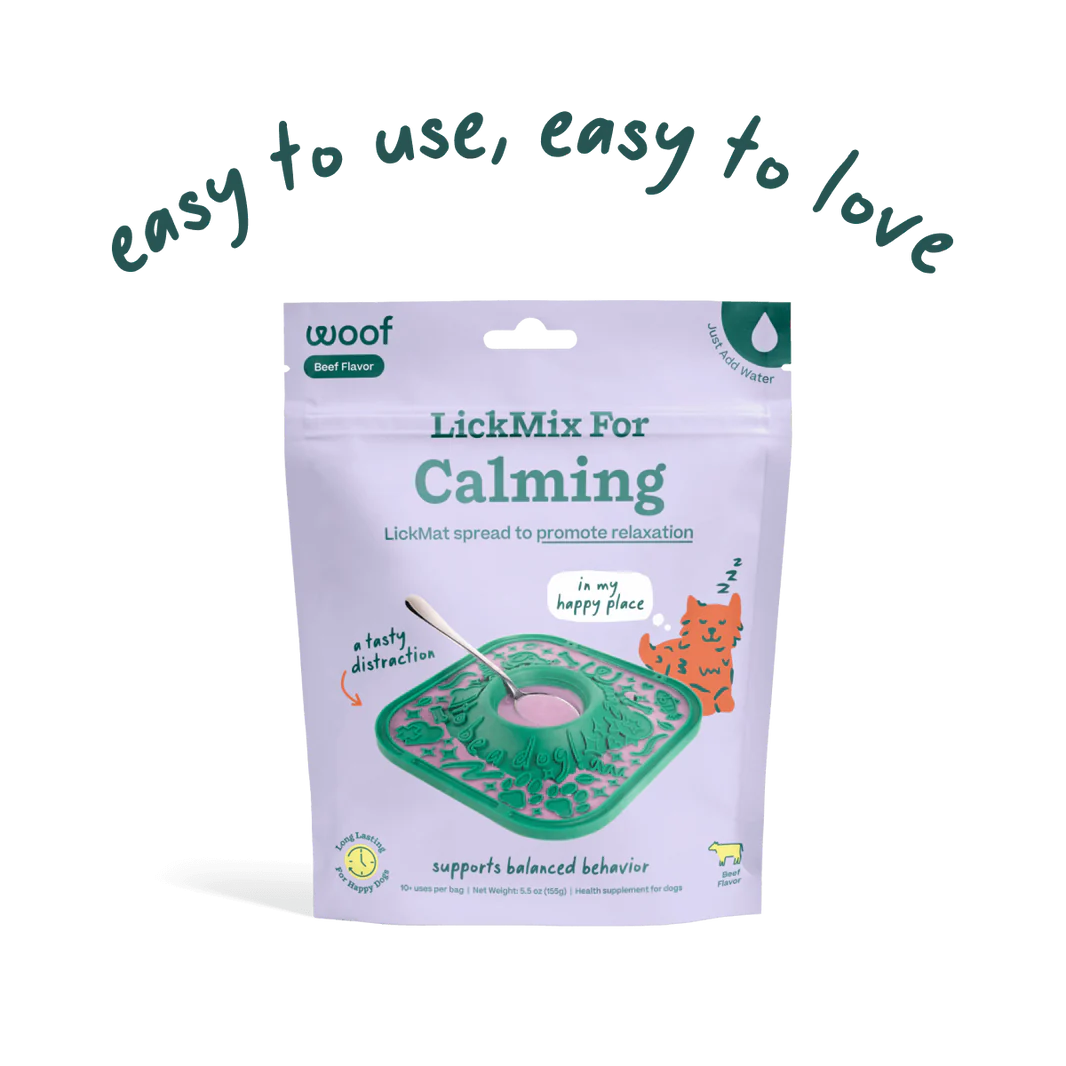 LickMix Calming Gel for Dogs - Functional Relaxation Mix with Jelly Texture | Helps Reduce Anxiety & Stress | Perfect for Travel, Vet Visits & Thunderstorms | Woof