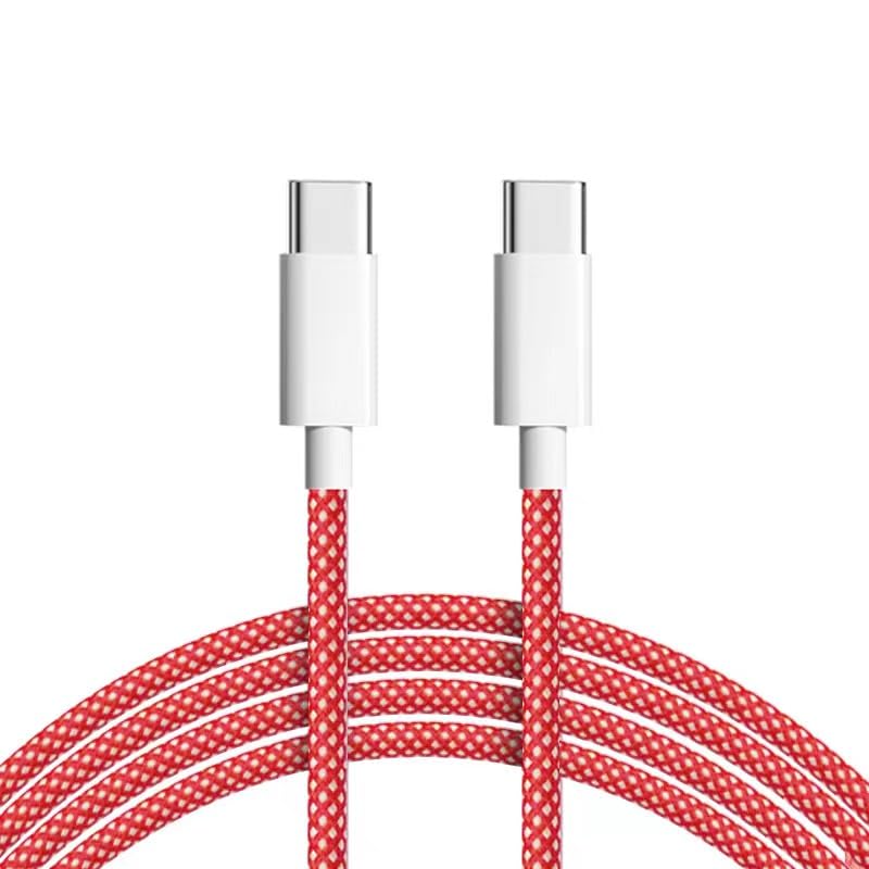 10FT/300cm USB-C Fast Charging Cable 100W High Power Nylon Braided - Extra Long Type C to C Charger Cord for iPhone 15, MacBook, Samsung Galaxy, Pixel, Nintendo Switch & More - Perfect for Home, Office, Car & Travel (Red)