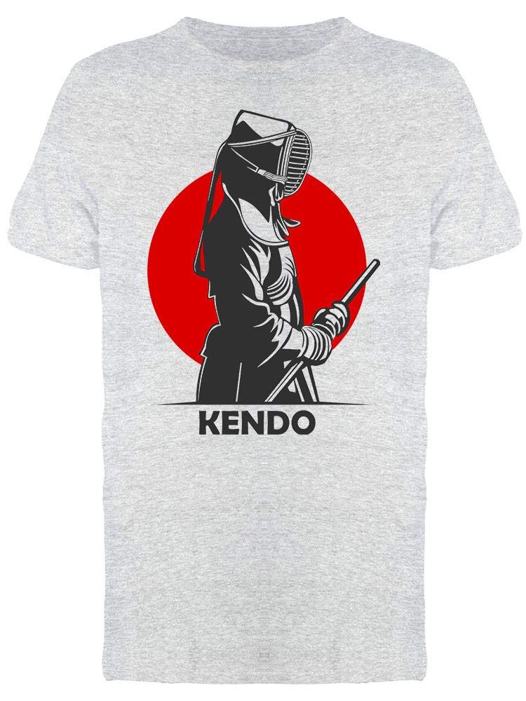 Smartprints Kendo Fighter Graphic T-Shirt for Men - Japanese Martial Arts Inspired Cotton Tee - Perfect for Training, Casual Wear & Anime Fans