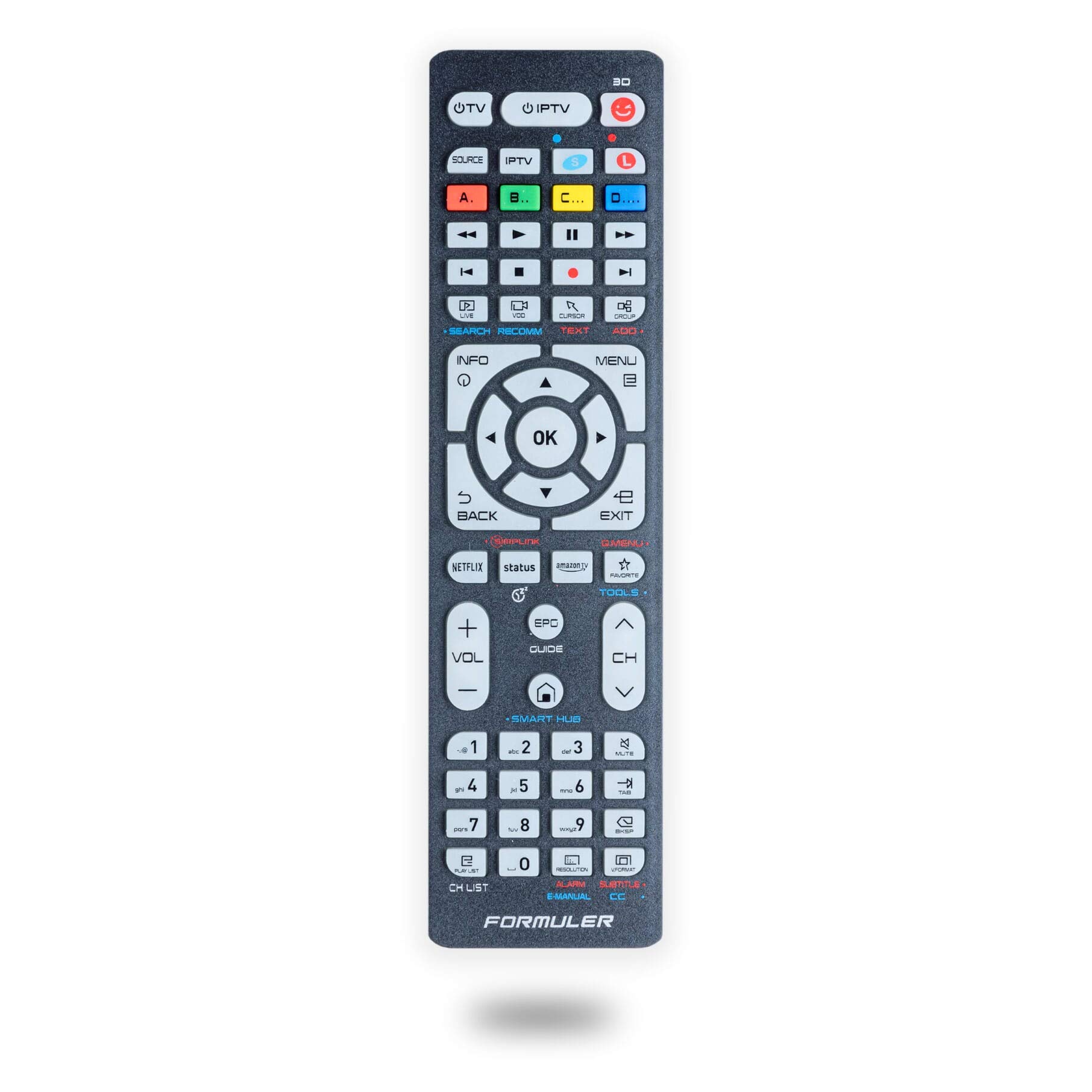 Formuler Universal Replacement Remote Control for Dreamlink/Formuler Boxes, Samsung & LG Smart TVs - Compatible with LCD LED HDTV 3D TVs (1-Pack) - Perfect for Streaming, Gaming & Home Entertainment